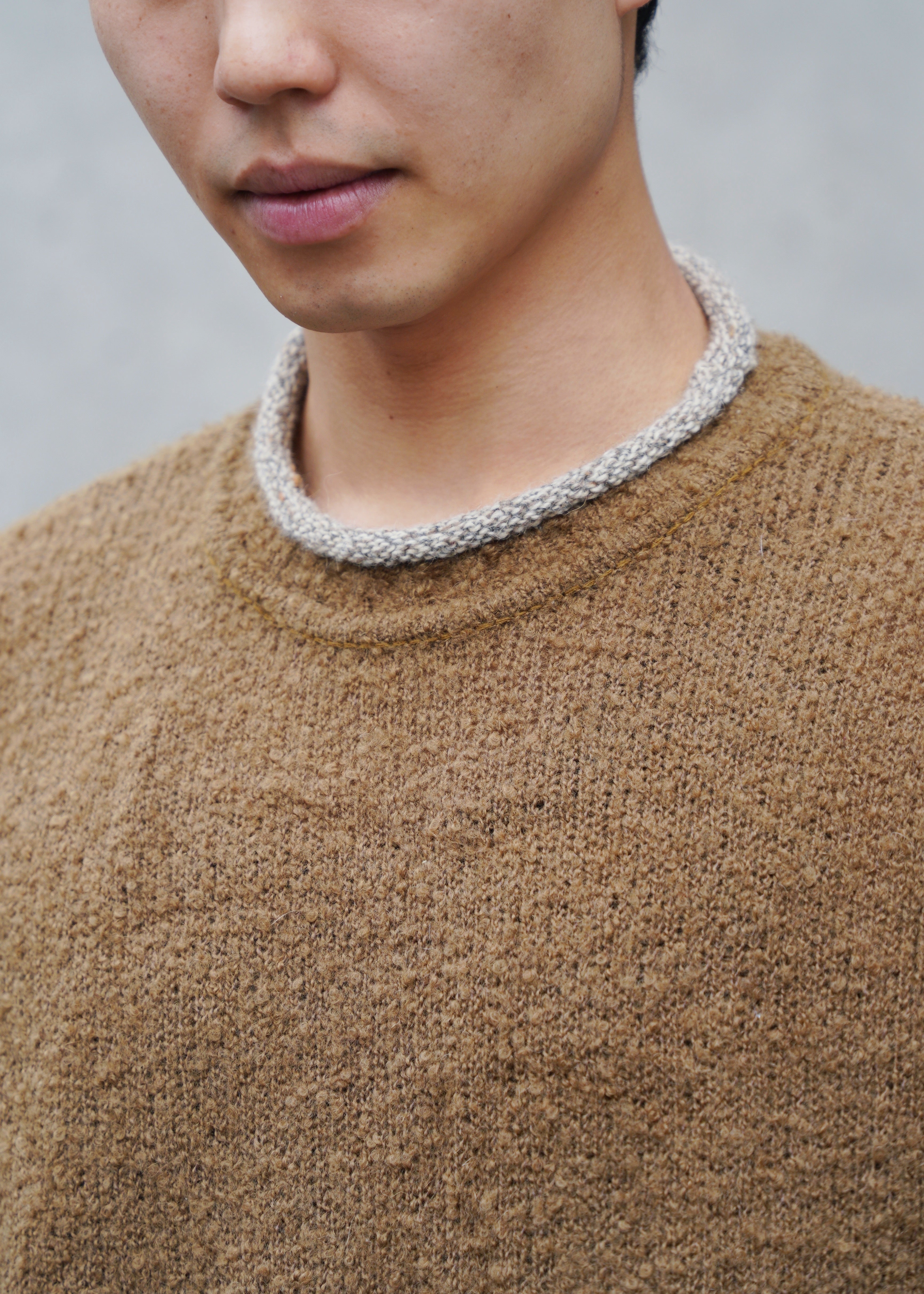 90's ARMANI JEANS mock neck wool knit