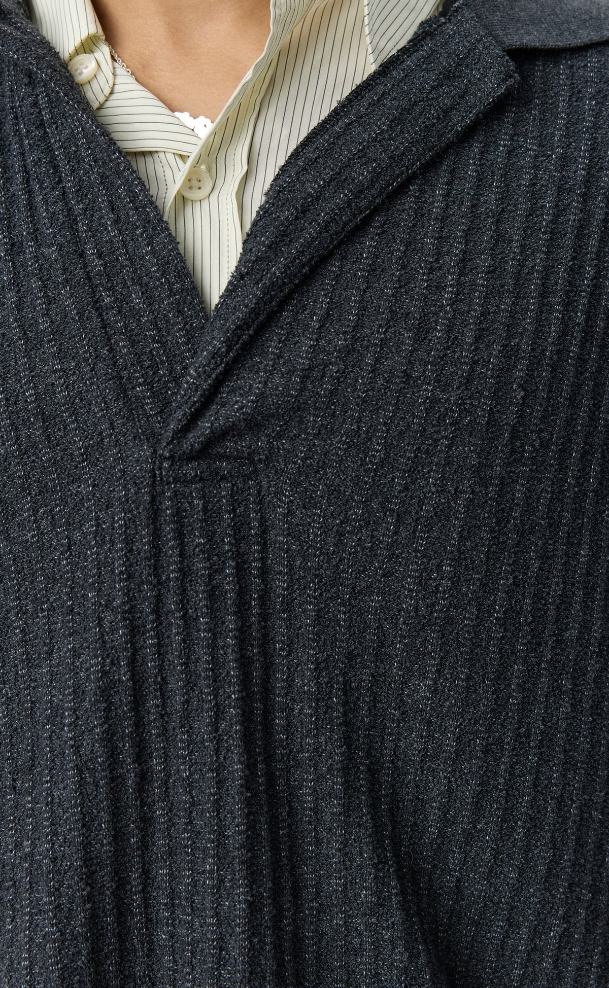 mfpen 26AW Rolodex Polo / Grey Bouclé Rib