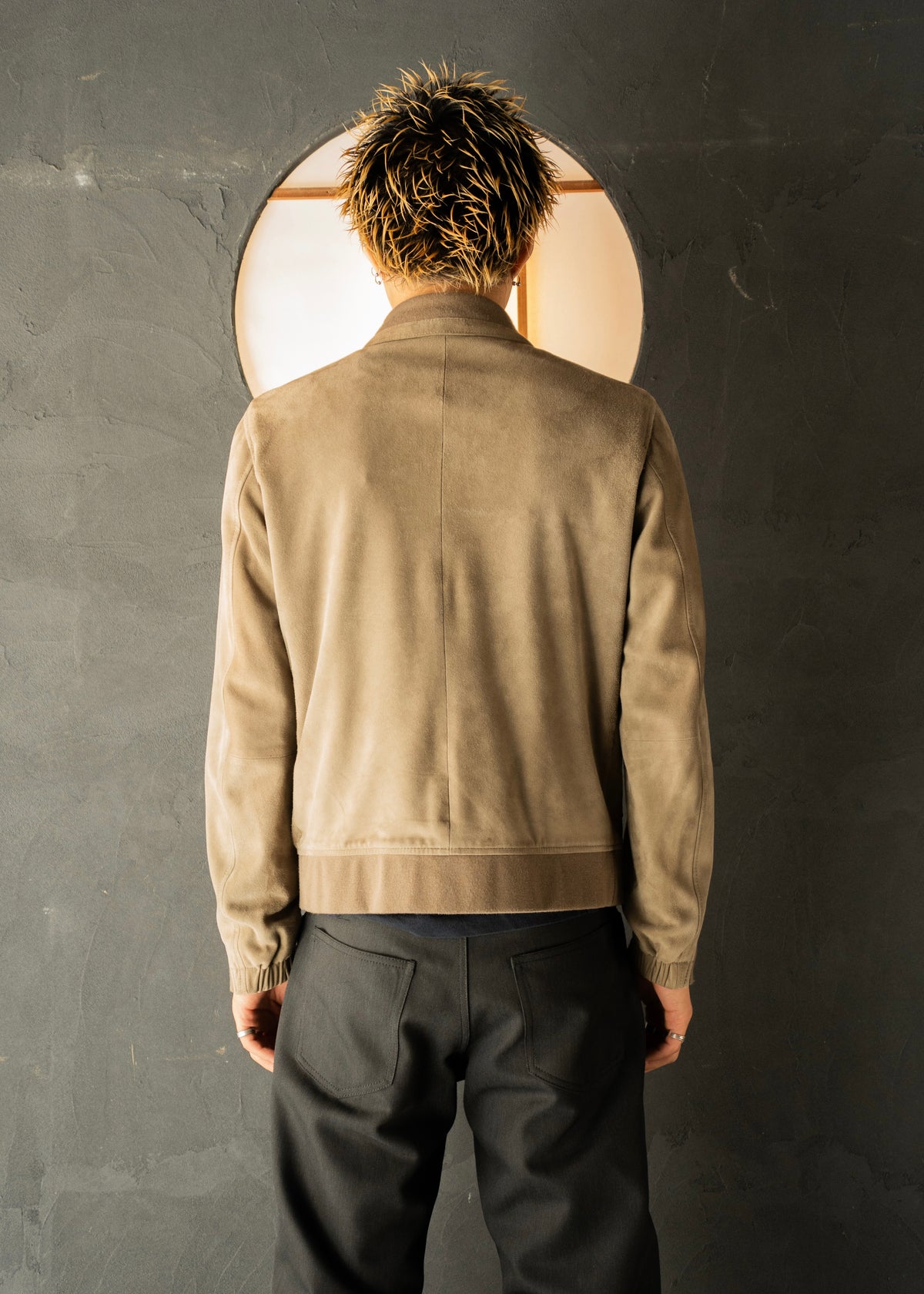10’s Paul Smith goat suede zip up leather jacket