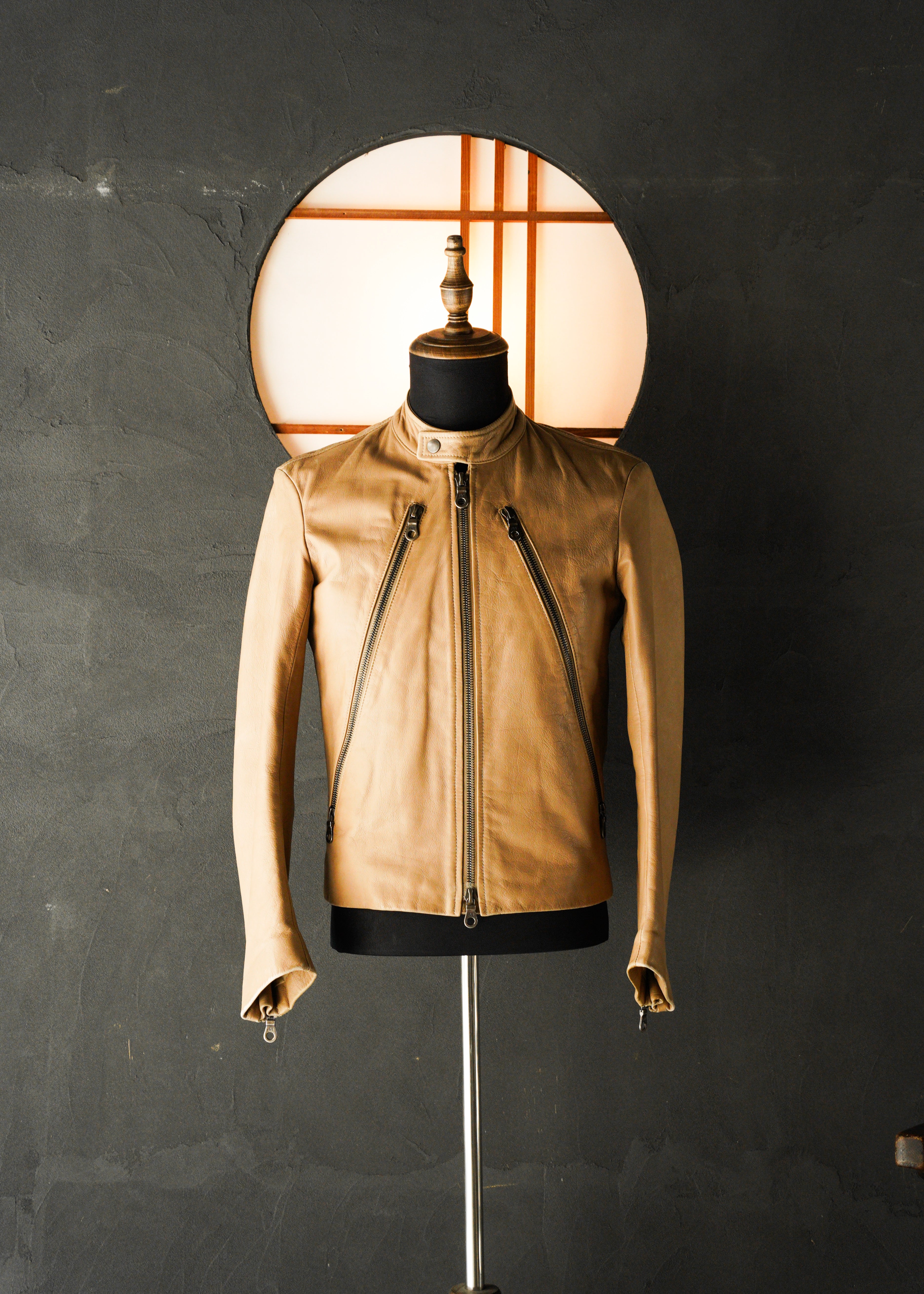 Martin Margiela 08SS 5 zip leather riders jacket