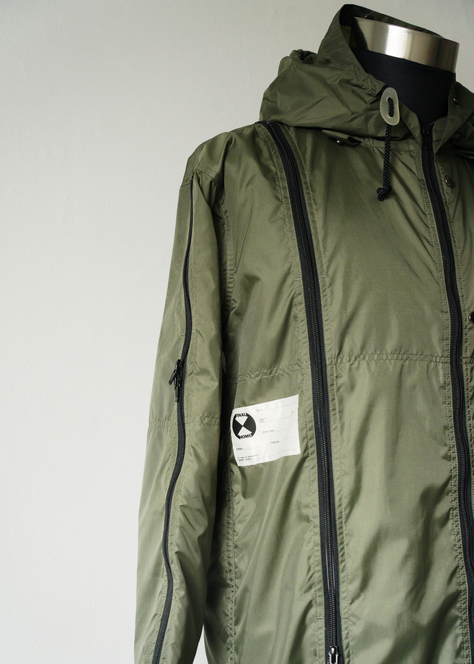 FINAL HOMME gimmick multiple zips nylon jacket