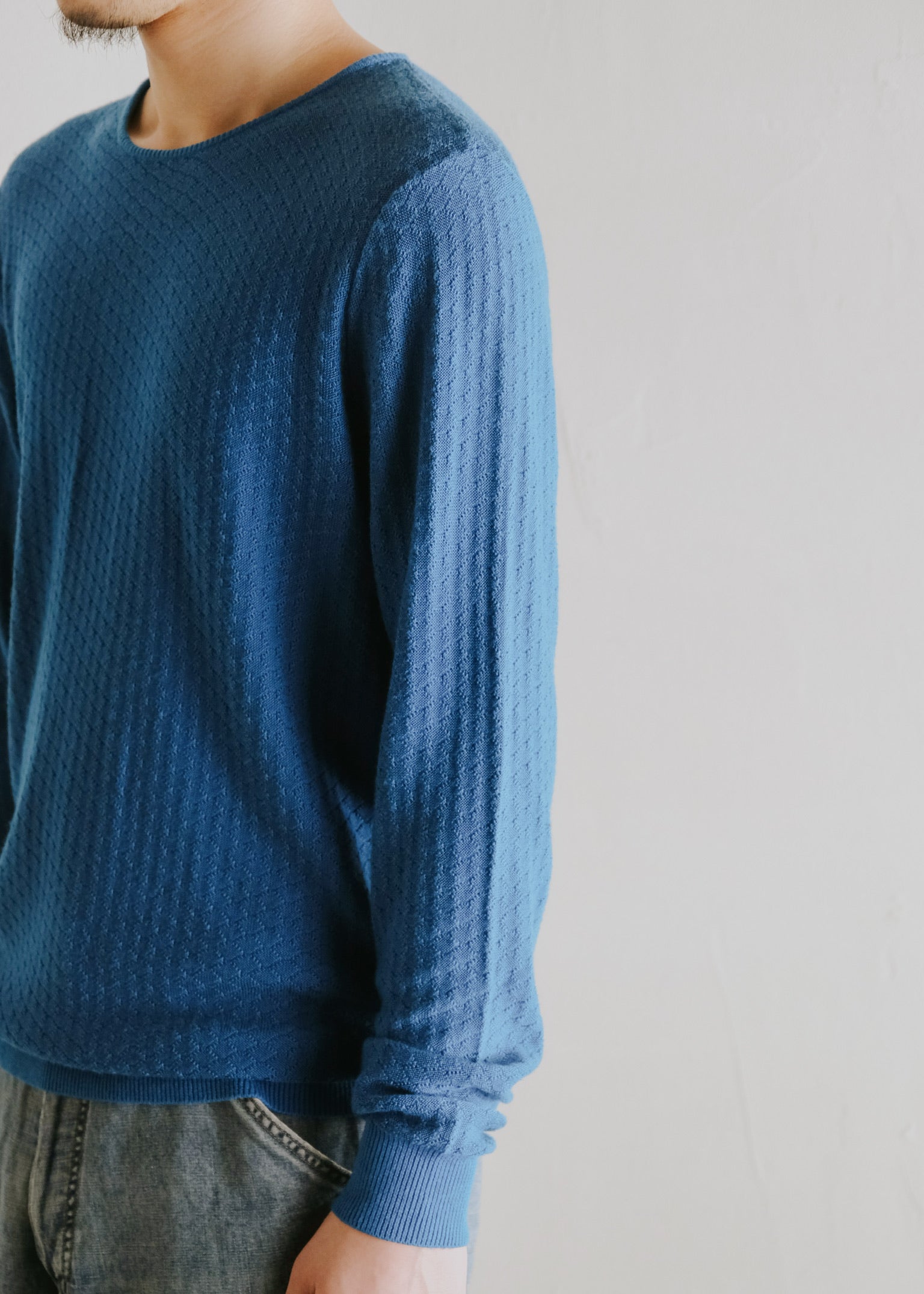 EMPORIO ARMANI 14SS light weight crew neck knit