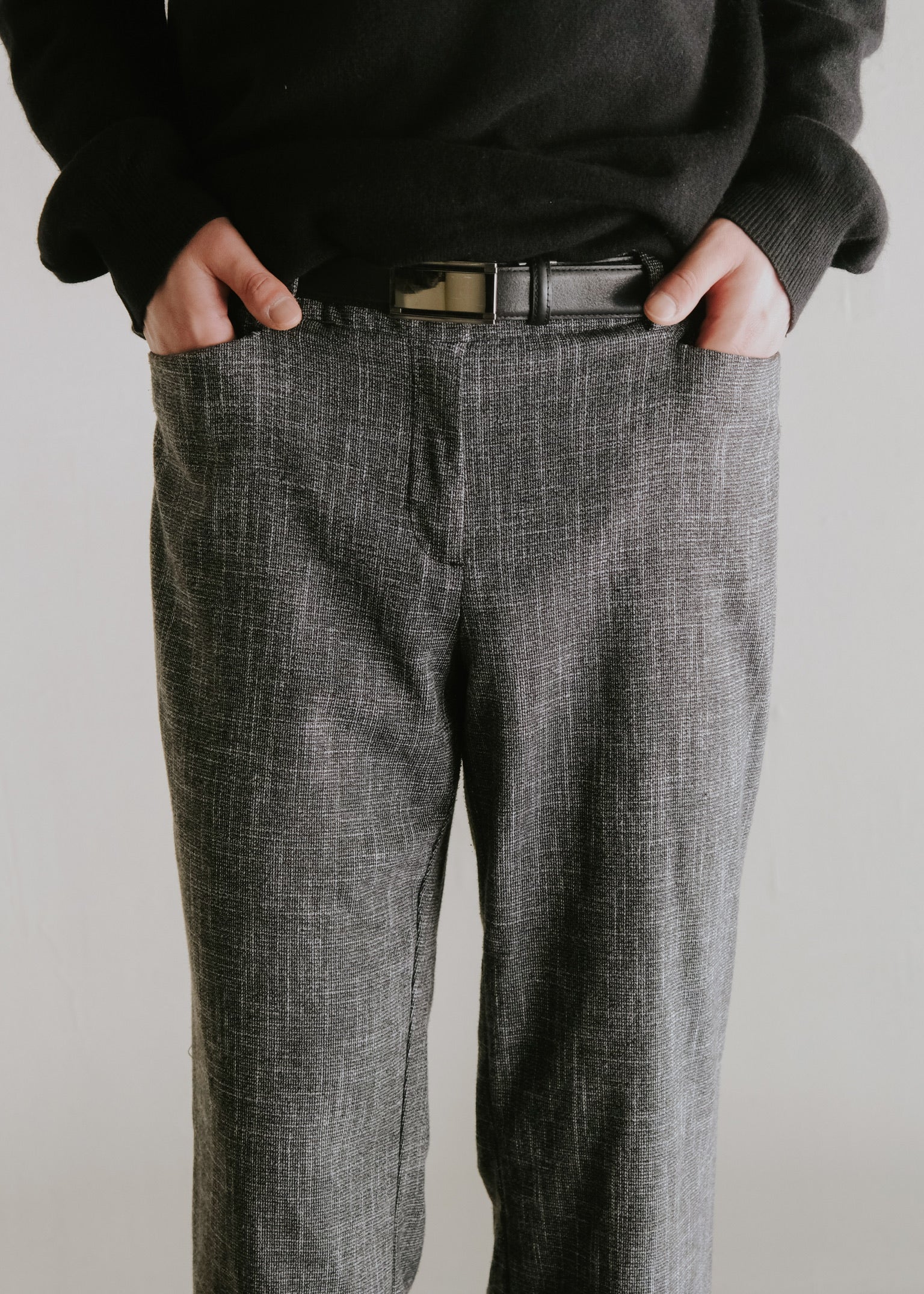 boot cut wide neppy slacks