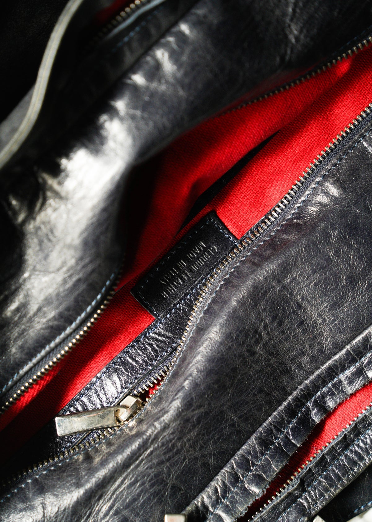 Vintage Genuine leather 2way multi pocket shoulder bag