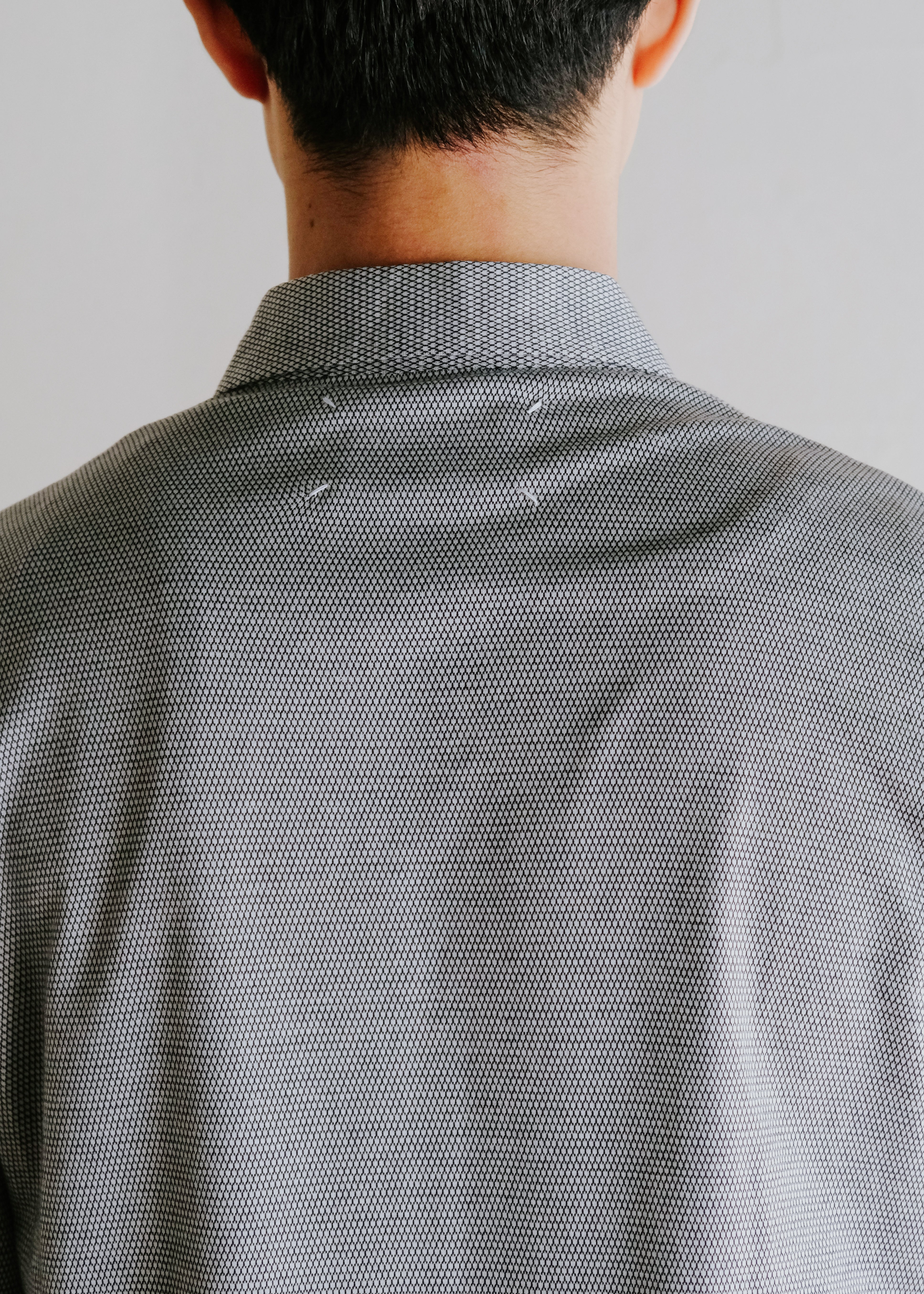 MARTIN MARGIELA 05AW geometric design cotton regular collar shirt