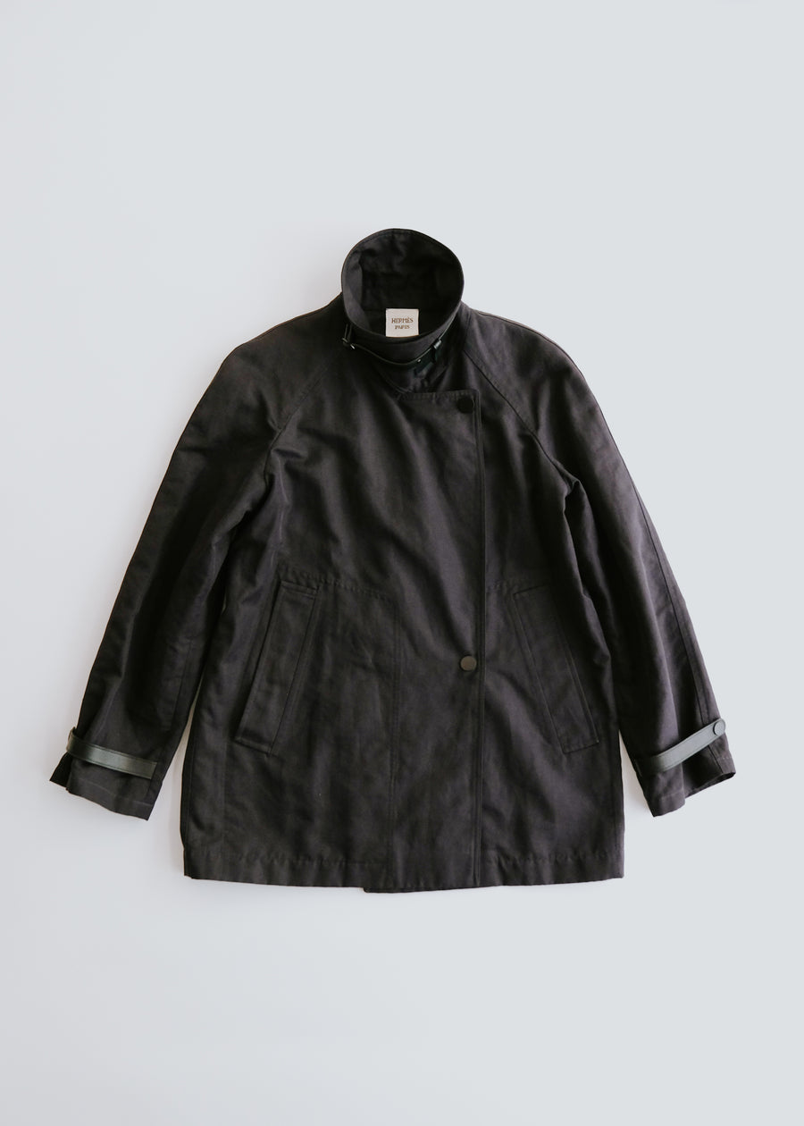 10's HERMÈS by Christophe Lemaire leather belted short coat