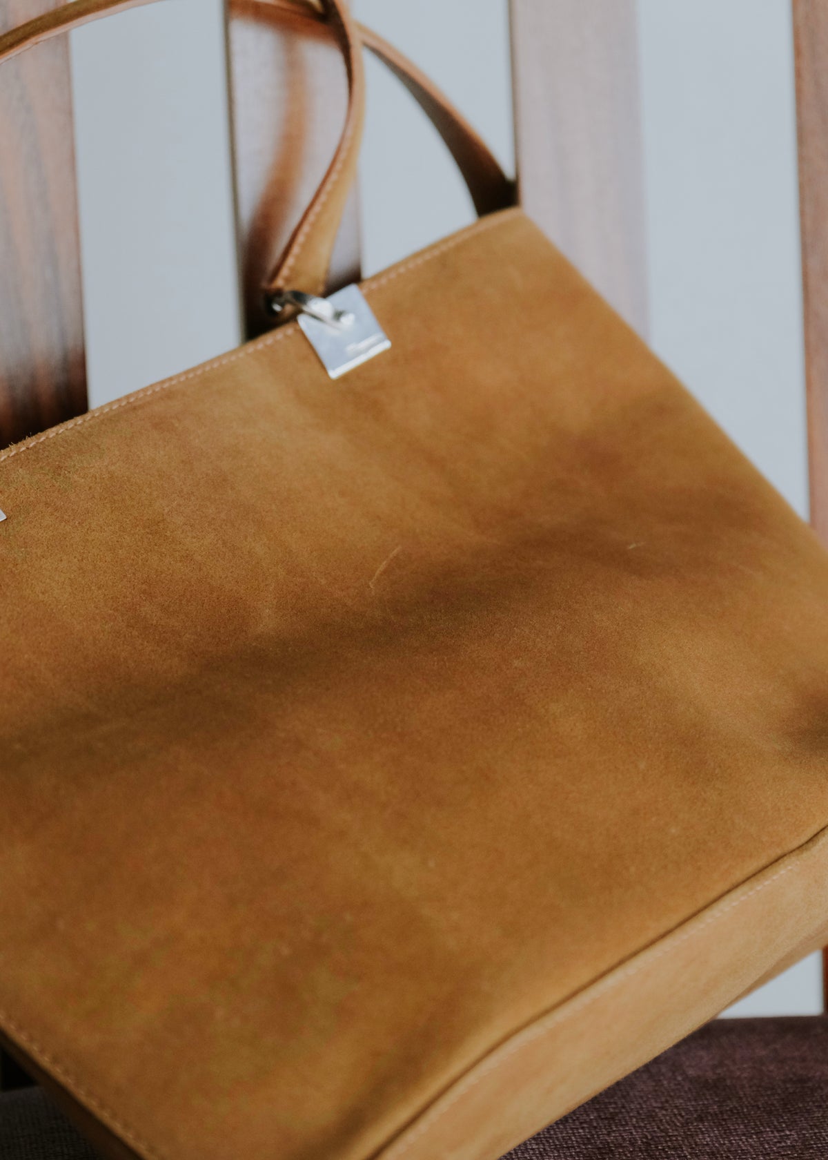 Salvatore Ferragamo suede leather hand bag