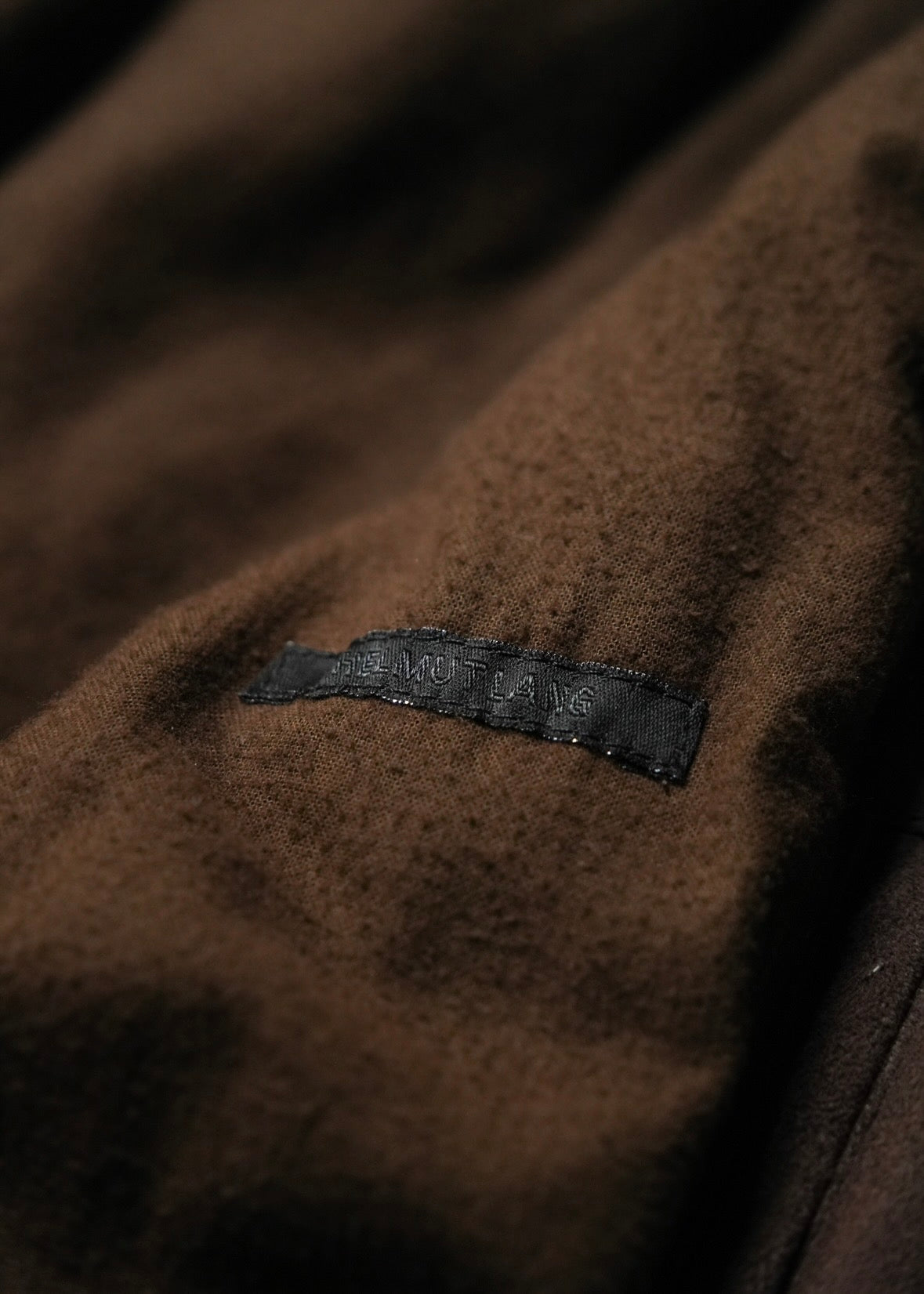 HELMUT LANG 05AW suede double breasted belted coat