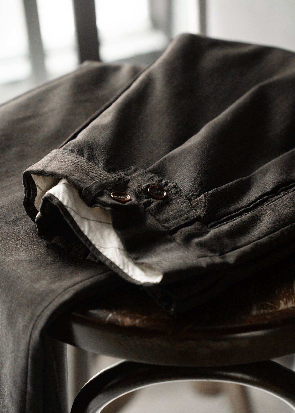 80-90’s EMPORIO ARMANI two tuck wool slacks