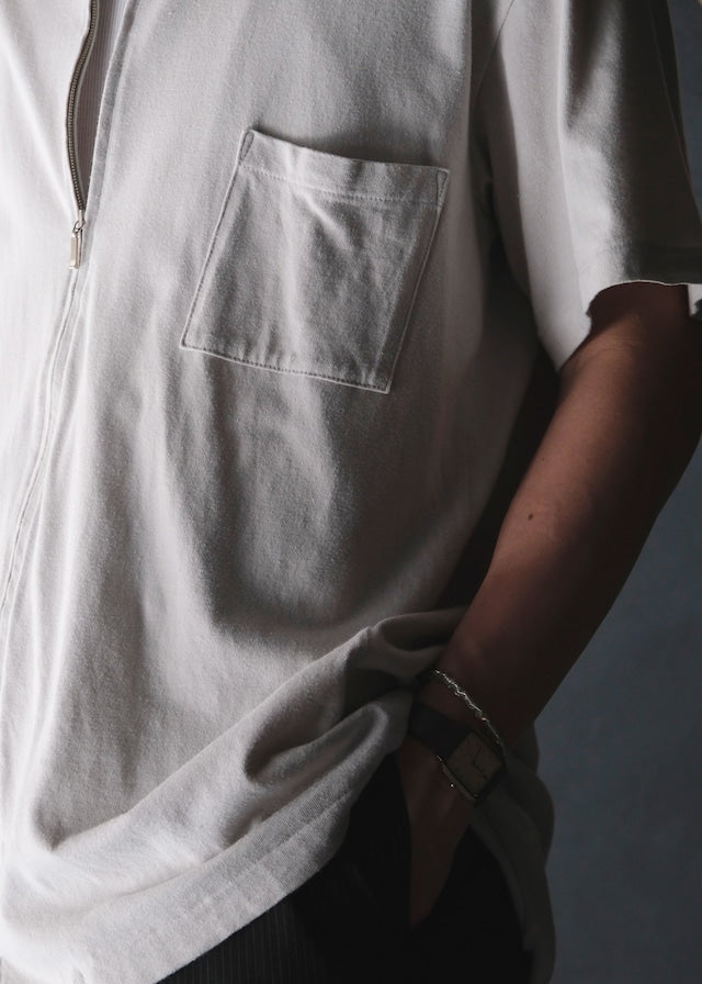 80’s- Y's for men full zip short sleeve shirt