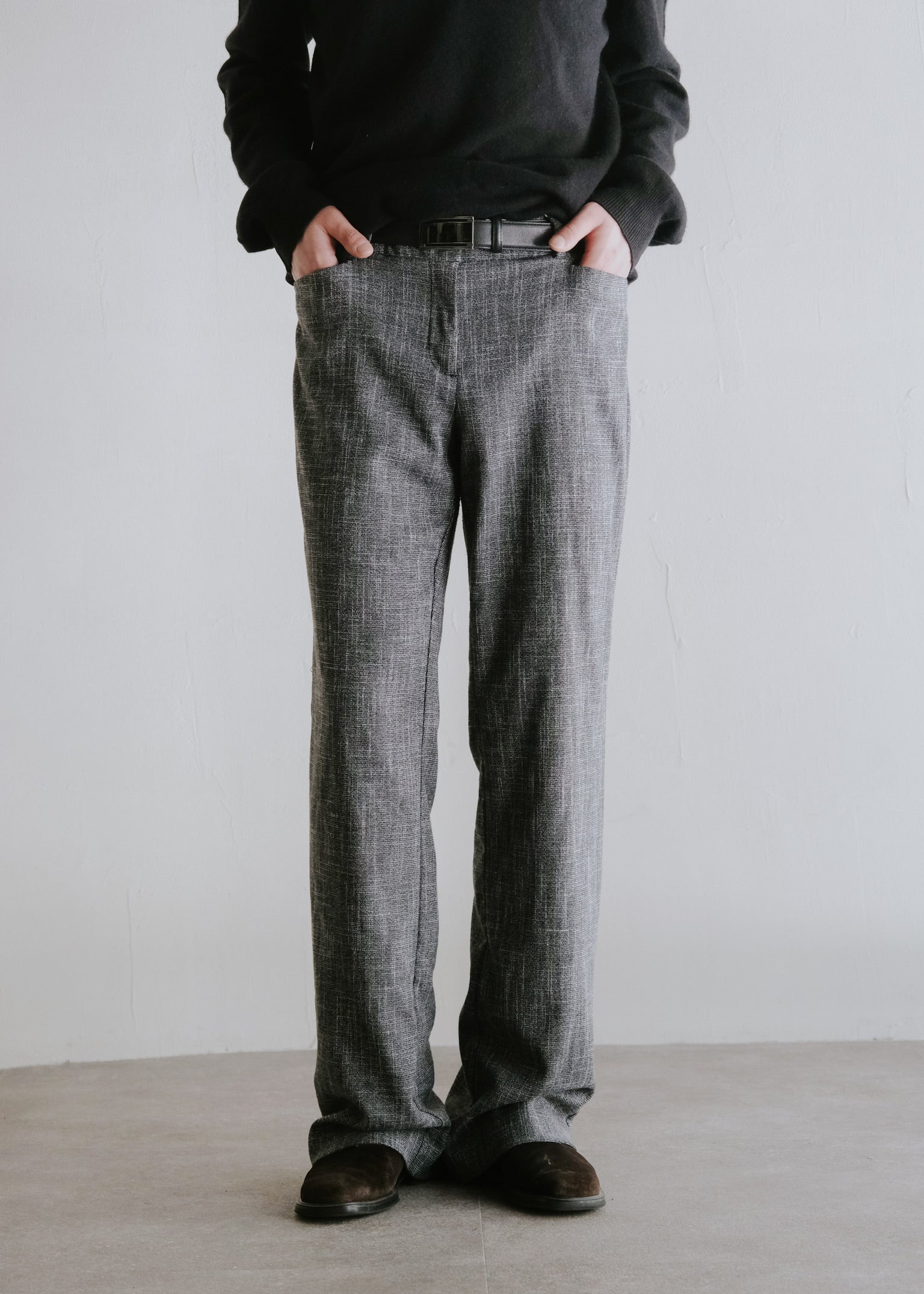 boot cut wide neppy slacks