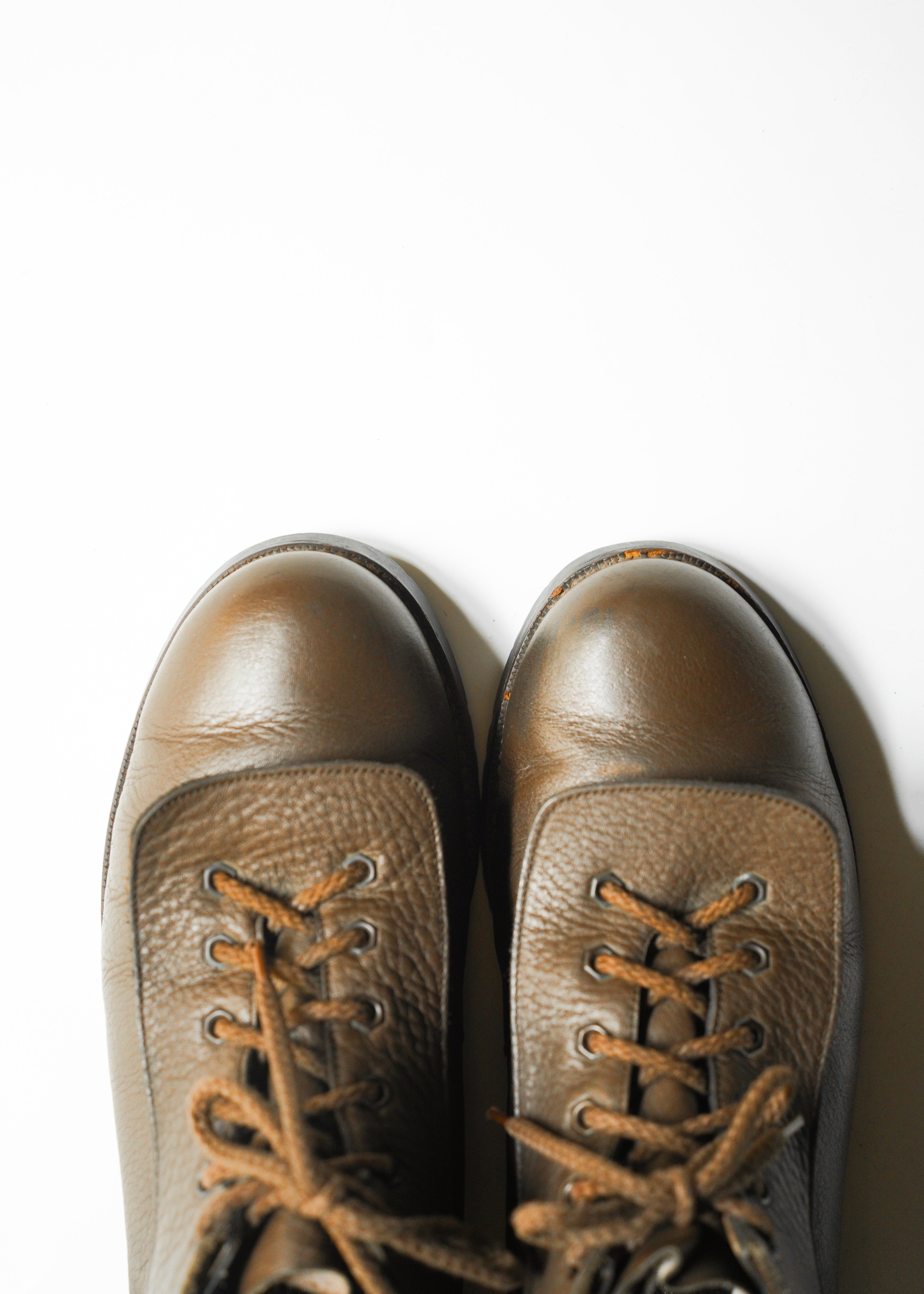 80’s ISSEY MIYAKE lace up leather ankle boots