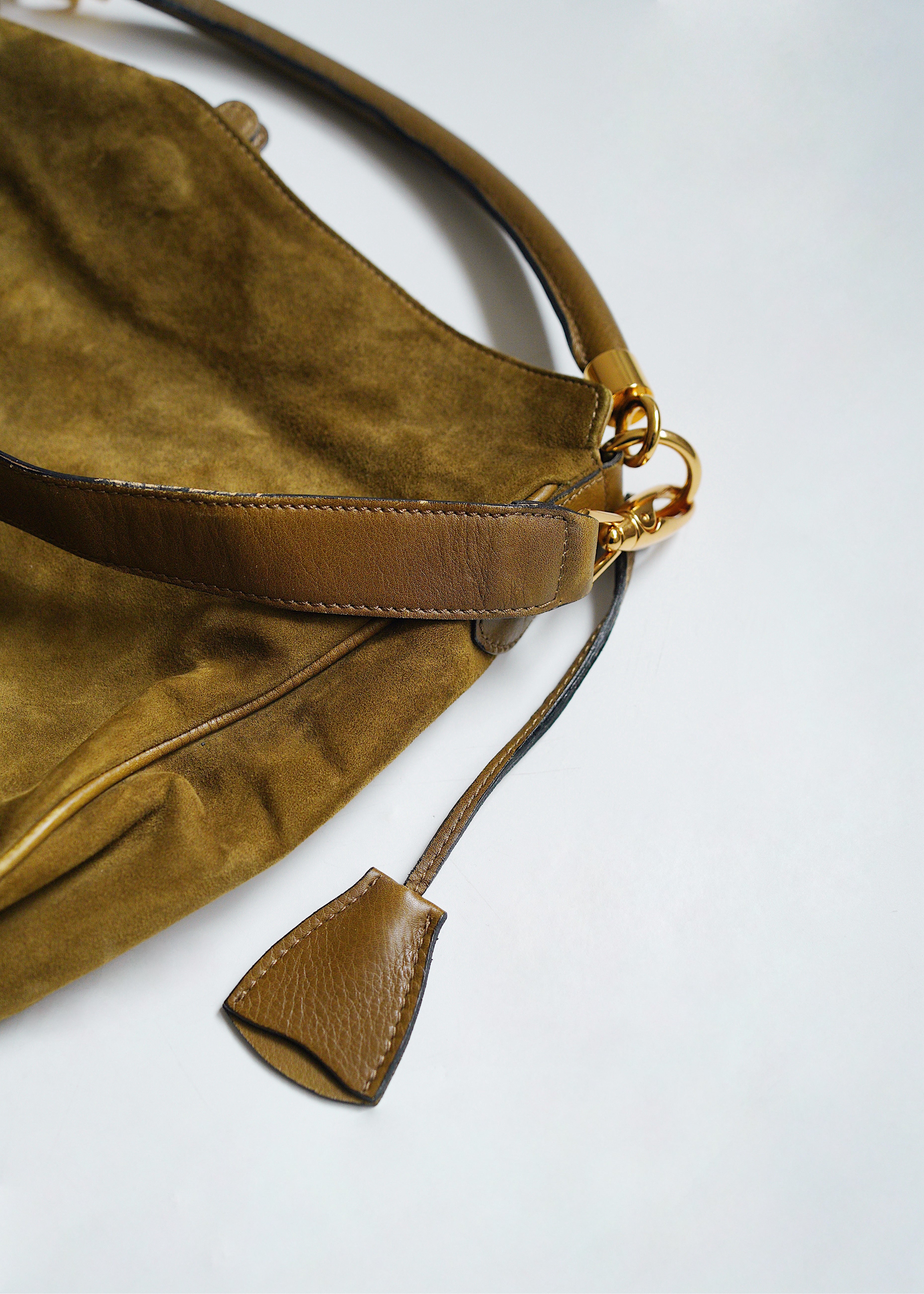 made in Italy suede hand bag