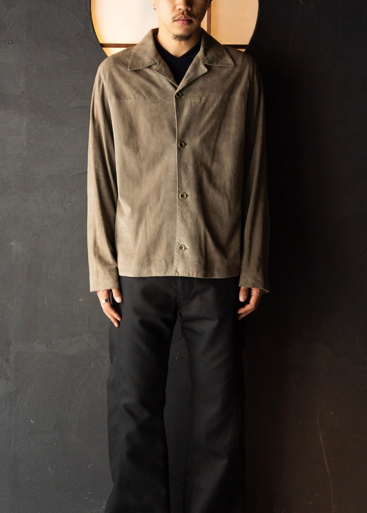 Calvin Klein Collection 98SS suede leather shirt jacket