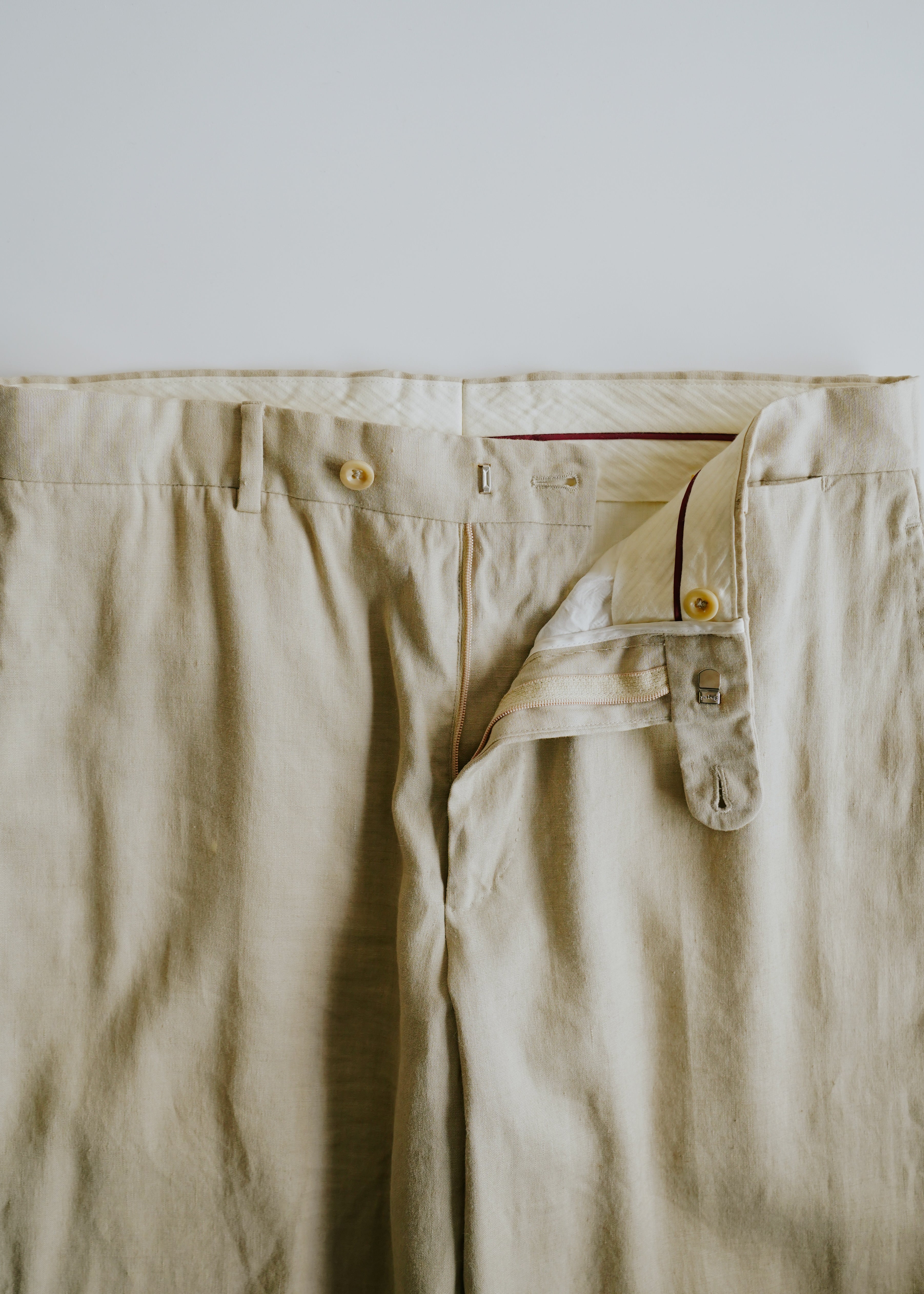 90-00's HERMÈS wide straight summer slacks
