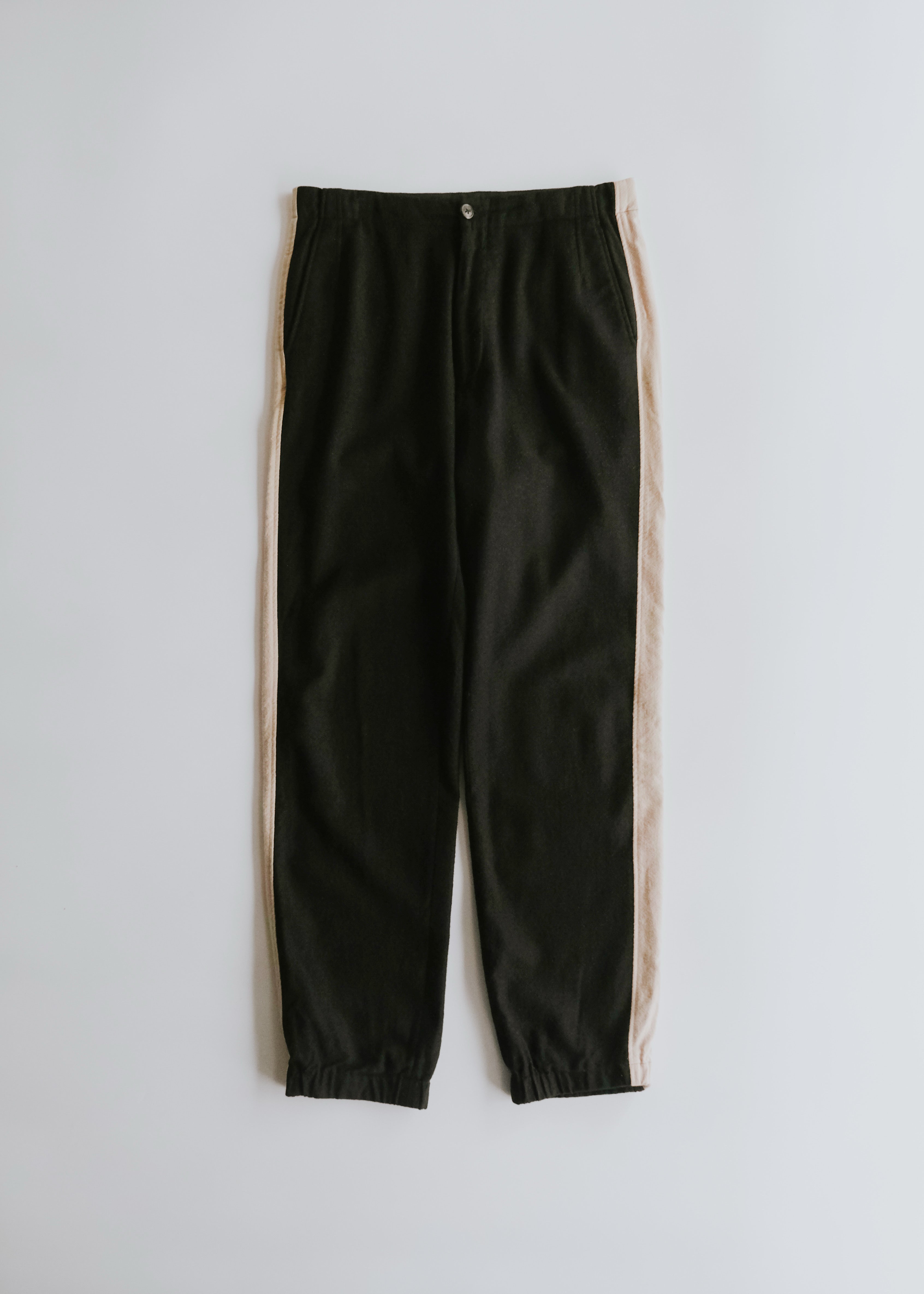 DRIES VAN NOTEN 03AW side line wool easy pants