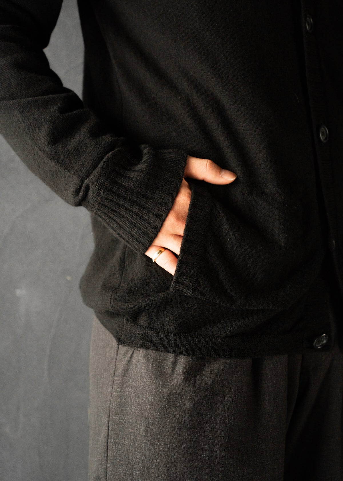 90-00’s DRIES VAN NOTEN button front wool cardigan