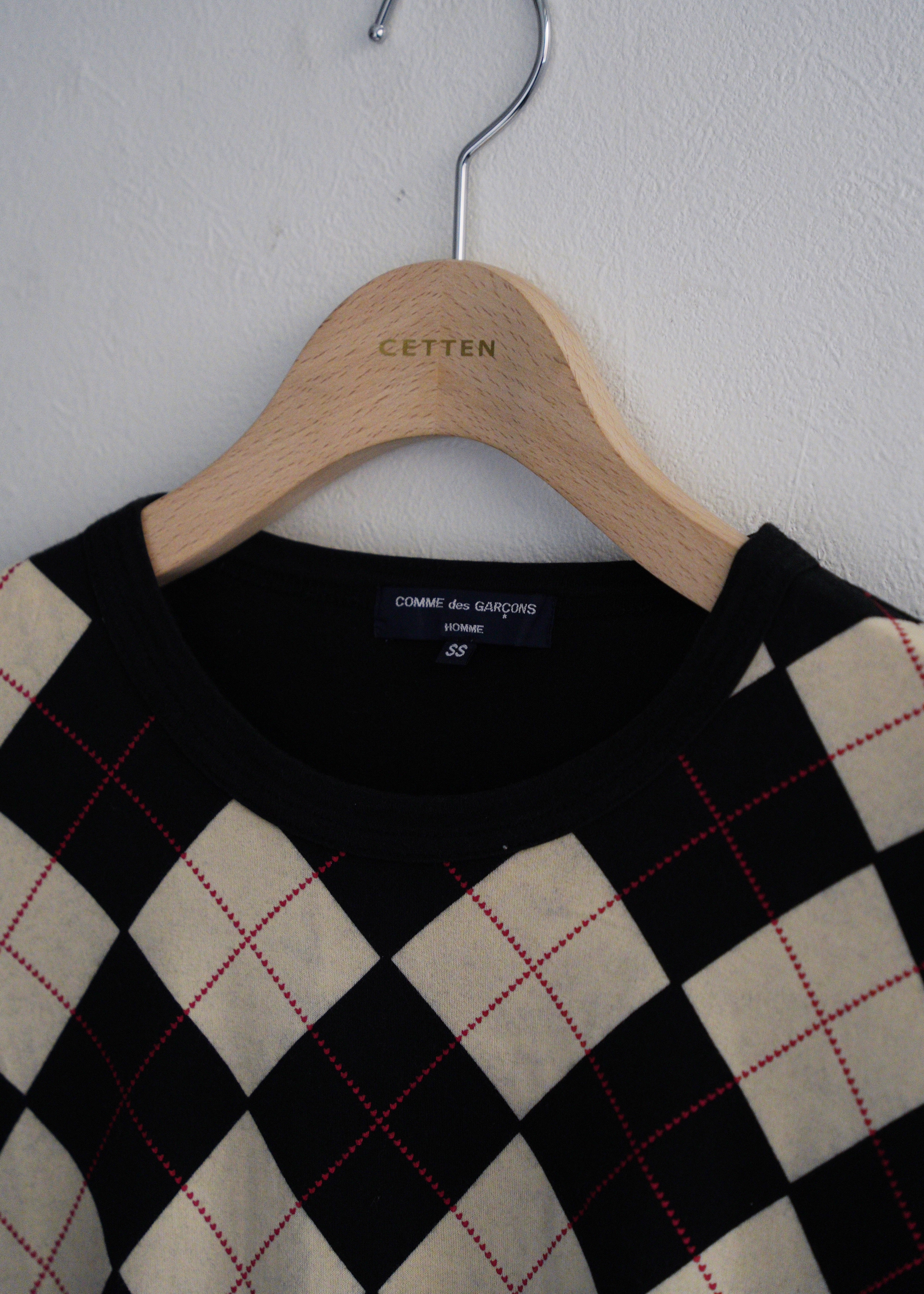 COMME des GARCONS HOMME 08AW argyle cotton long sleeve t shirt