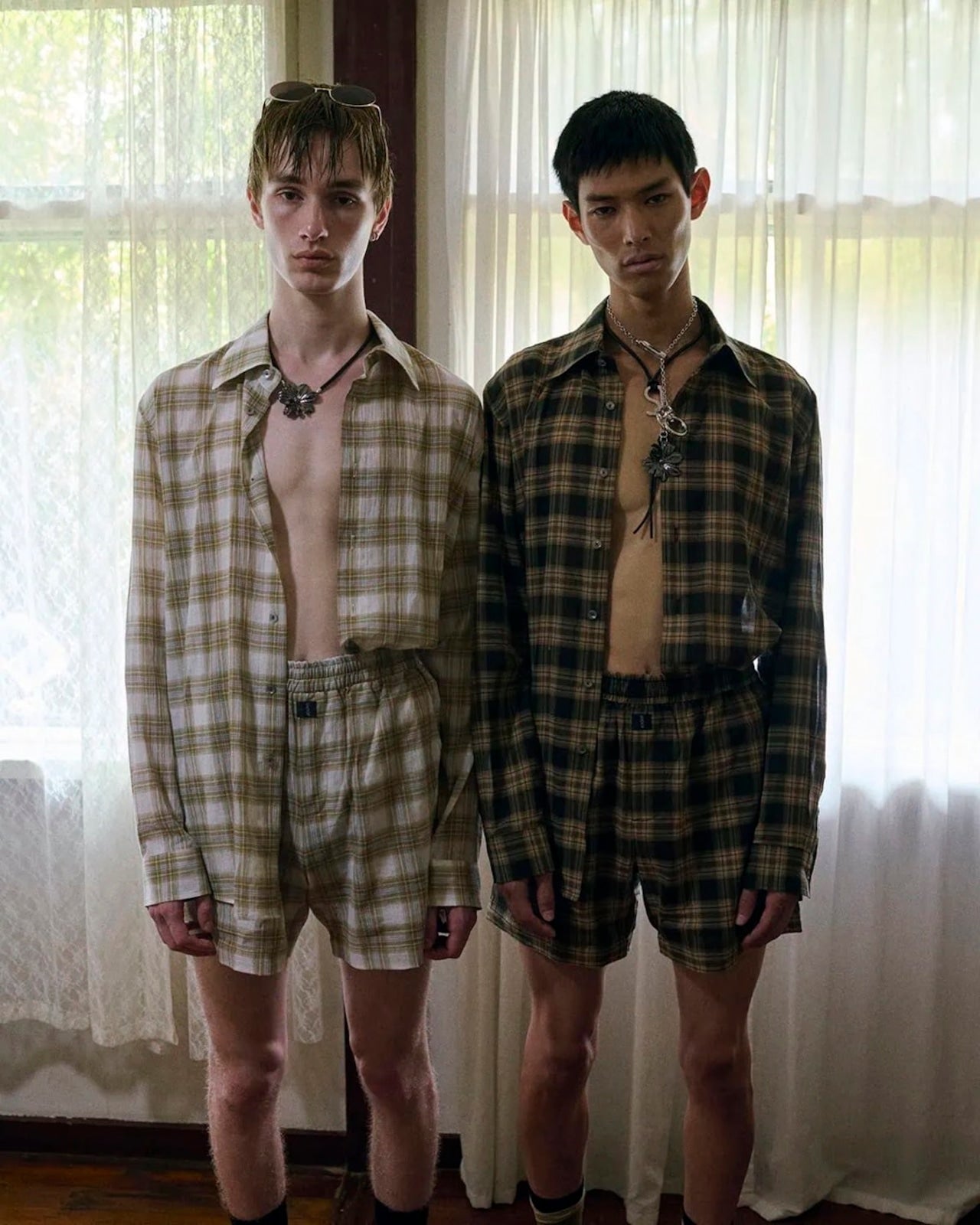 SHOOP 26SS check everyday shirt / Beige/Brown