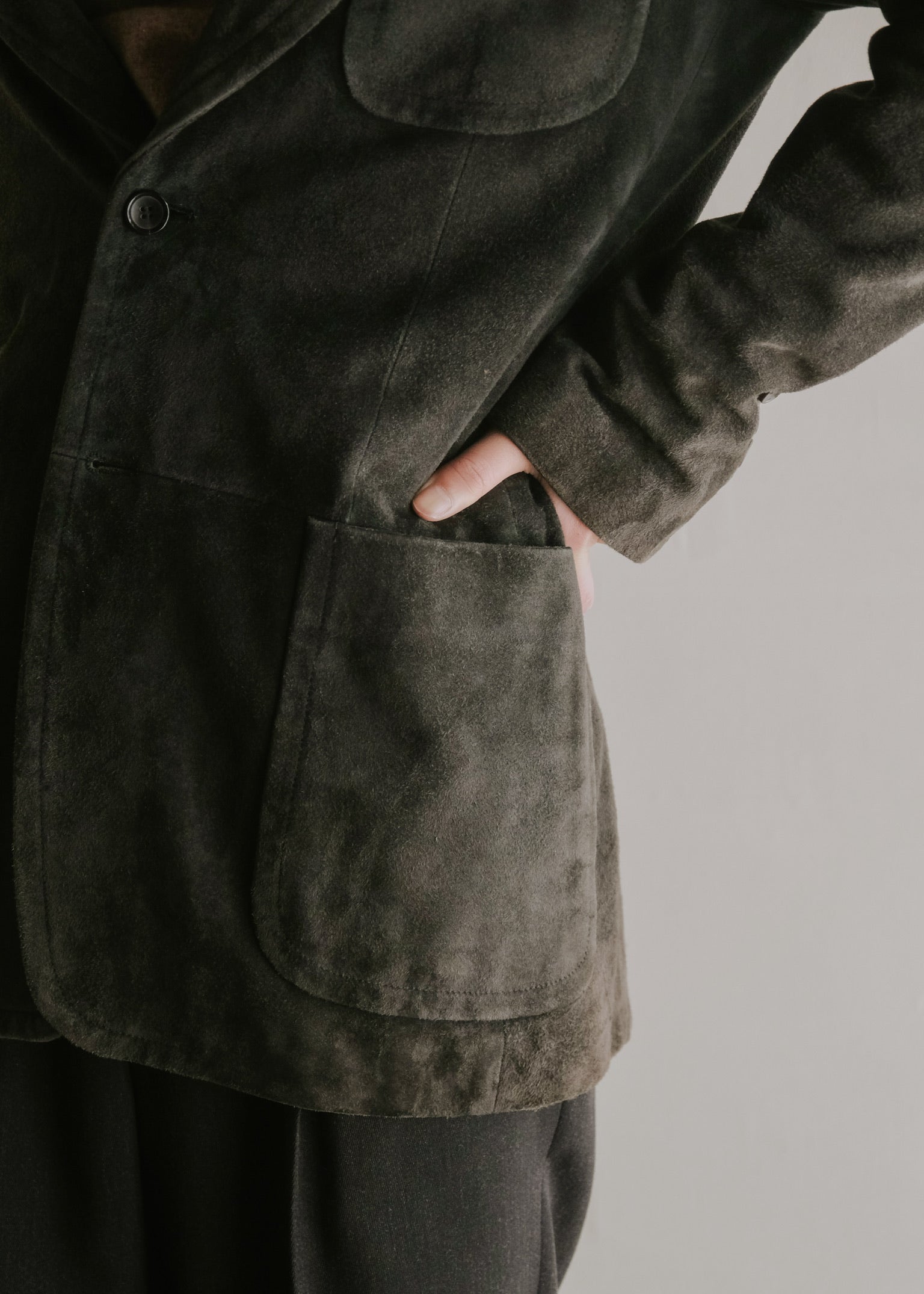 Gucci by Tom Ford 01AW 2b single suede leather tailored jacket