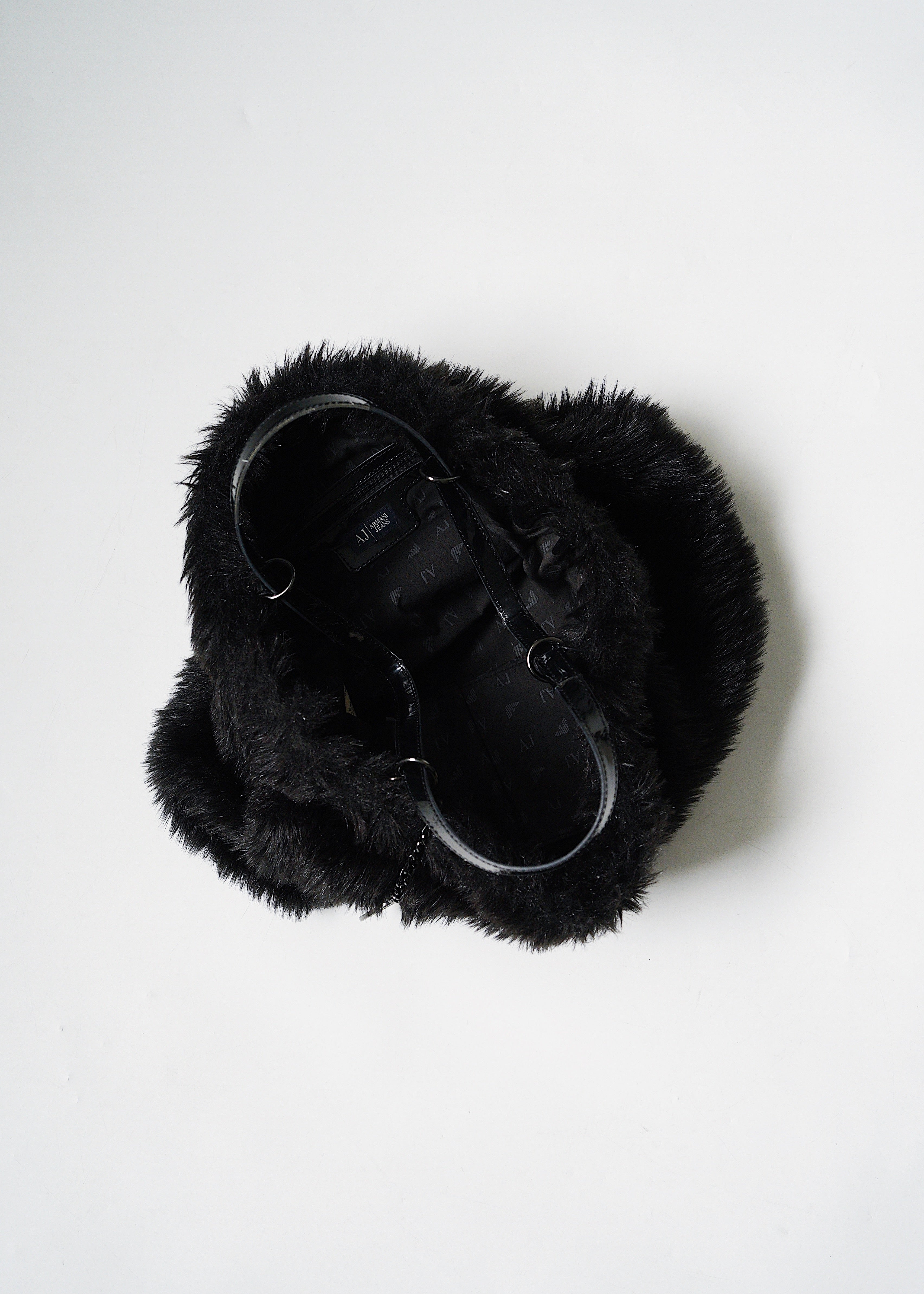10's ARMANI JEANS fur tote bag