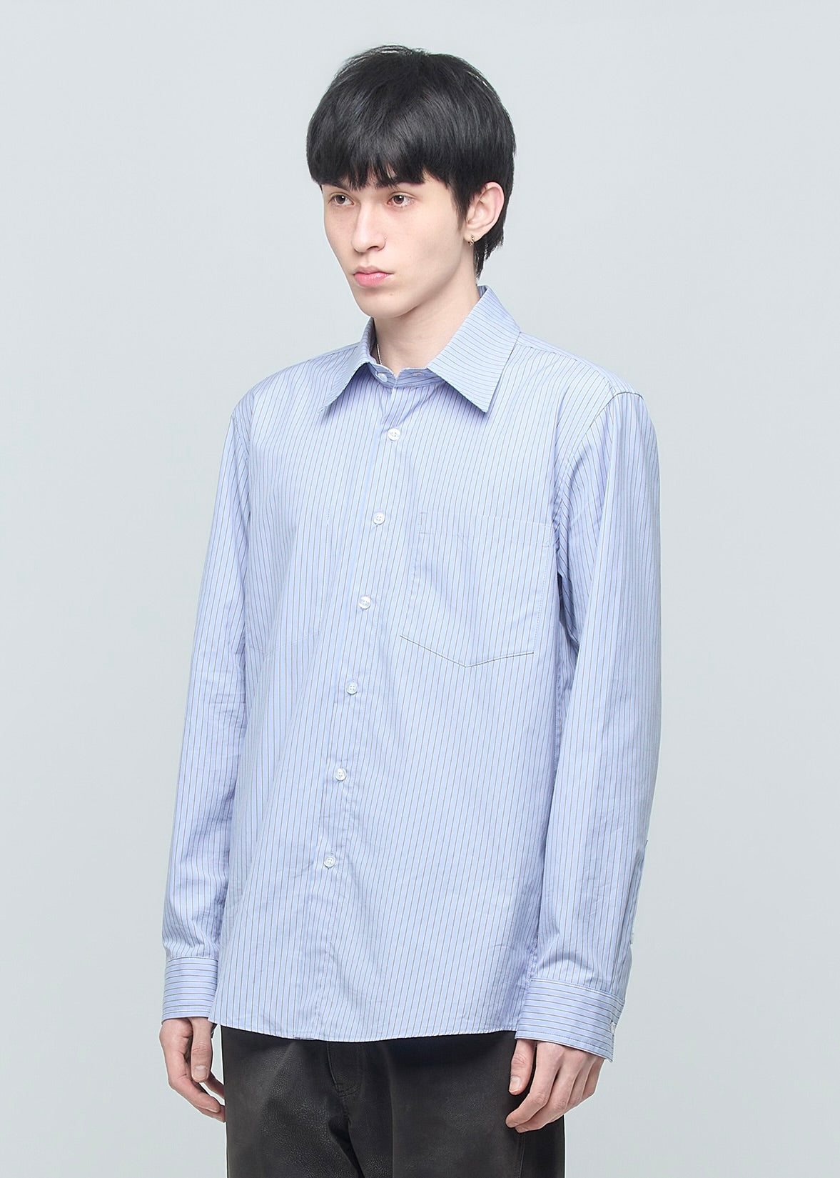 SHOOP 26AW LUCAS 2 POCKET SHIRT / Blue Stripes