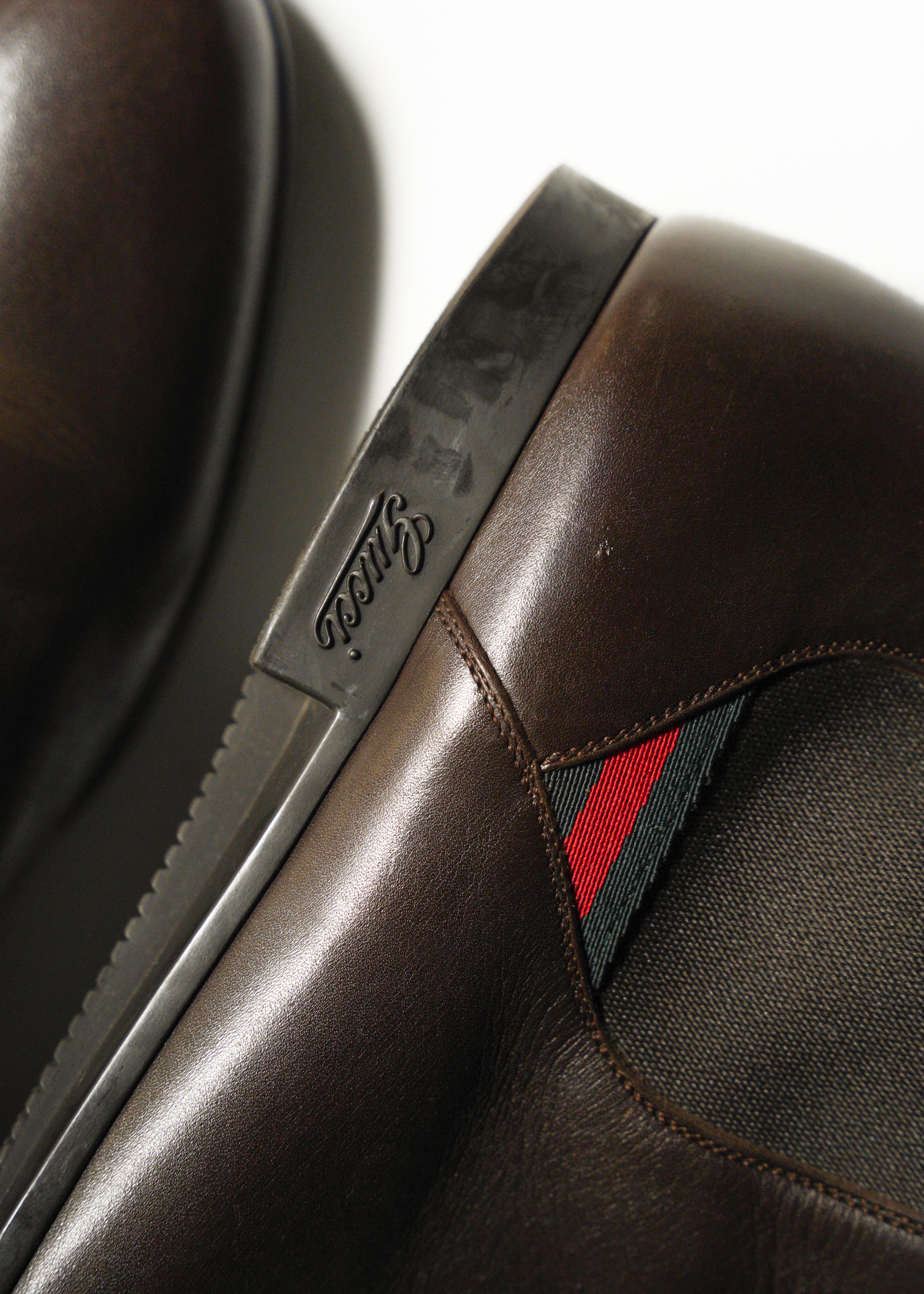 10’s GUCCI side gore leather boots