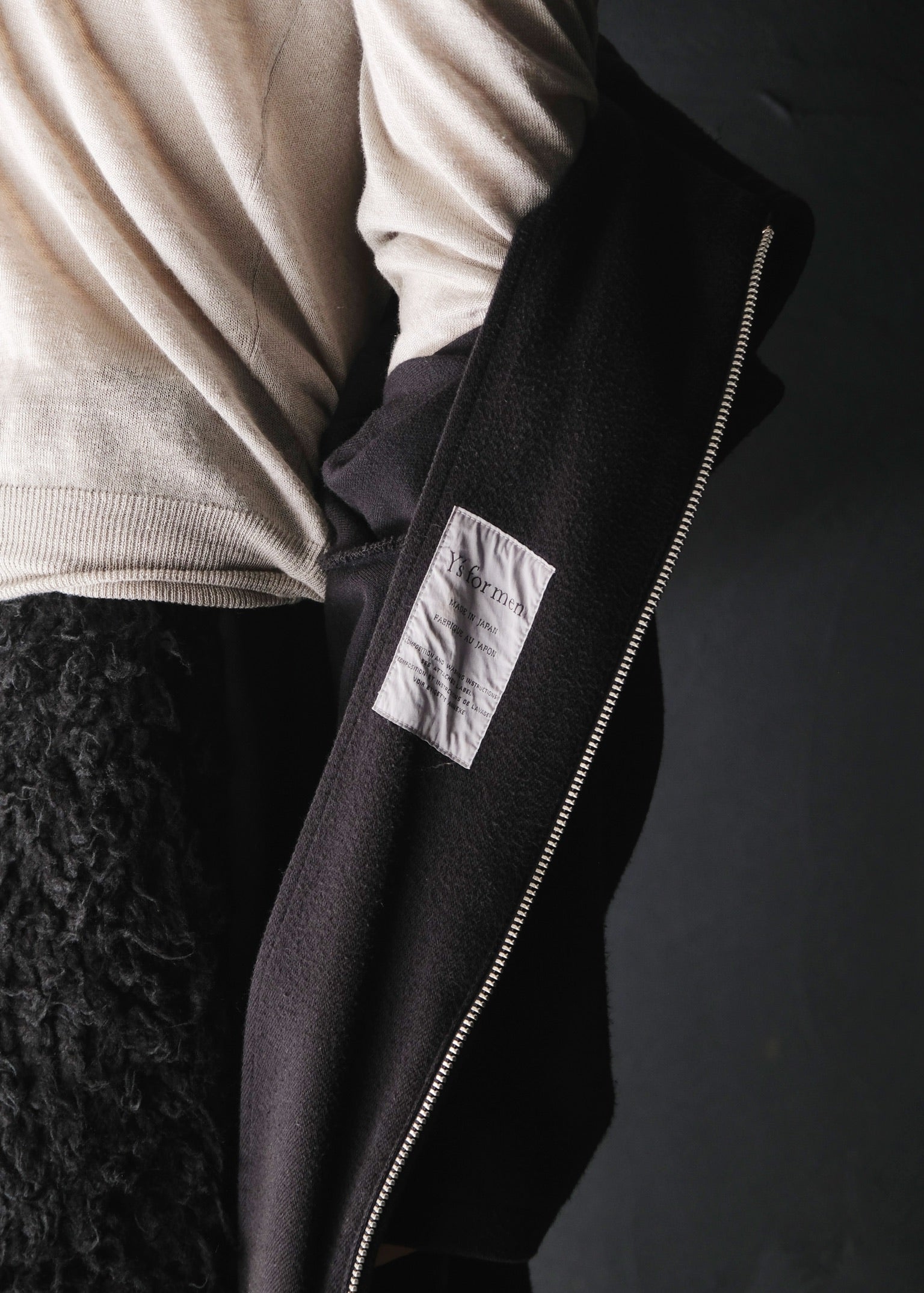 Y's for men 94SS cotton loose drizzler jacket