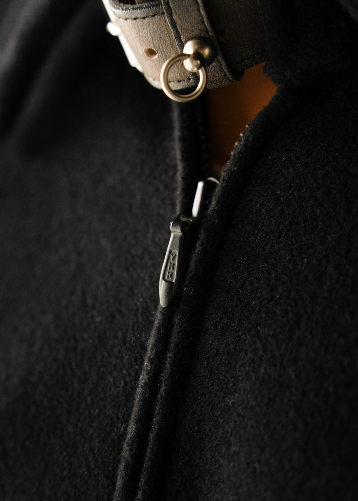 Jean Paul Gaultier HOMME belted neck double zip angora blend wool maxi-length coat
