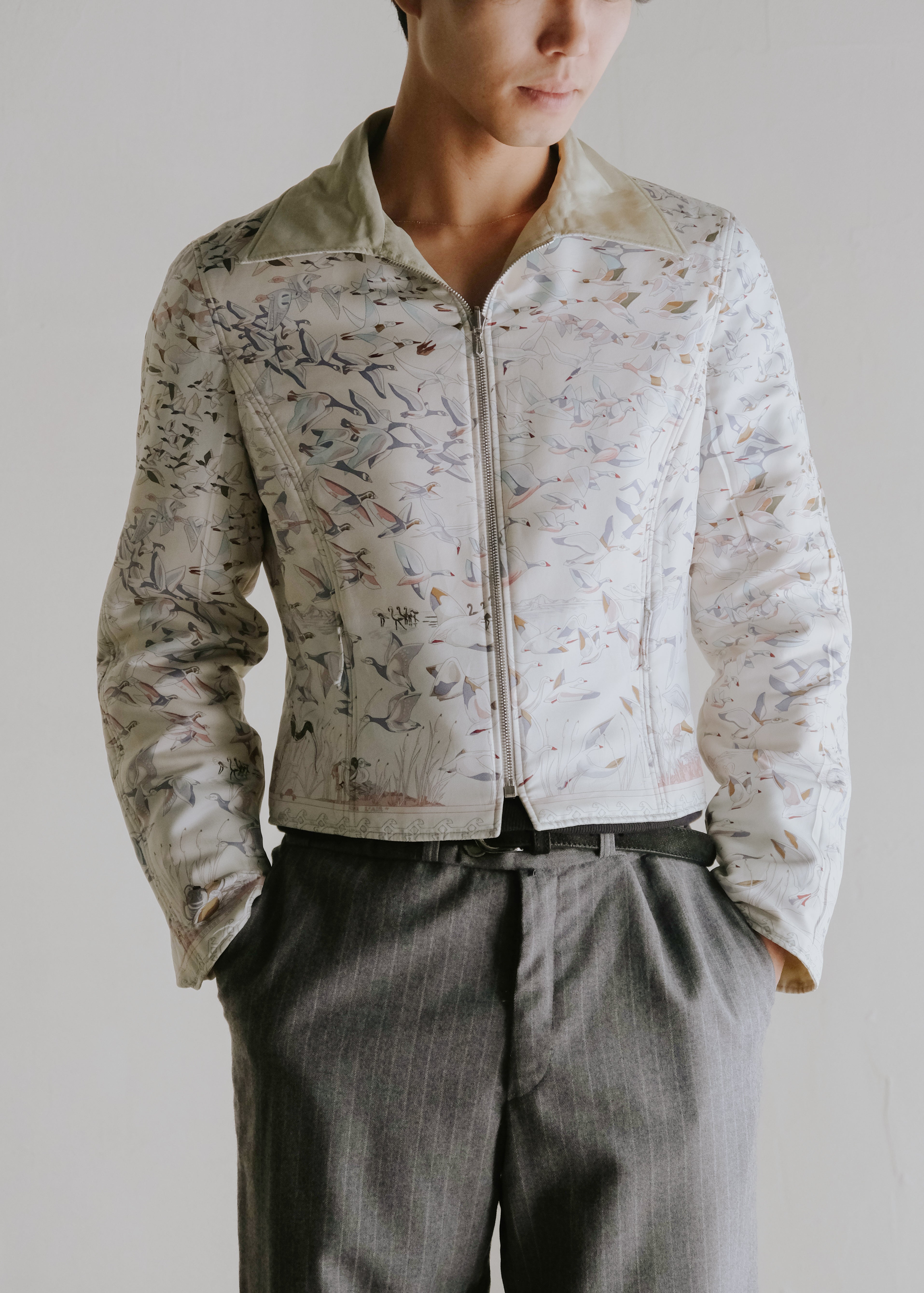 HERMÈS by Martin Margiela silk reversible blouson