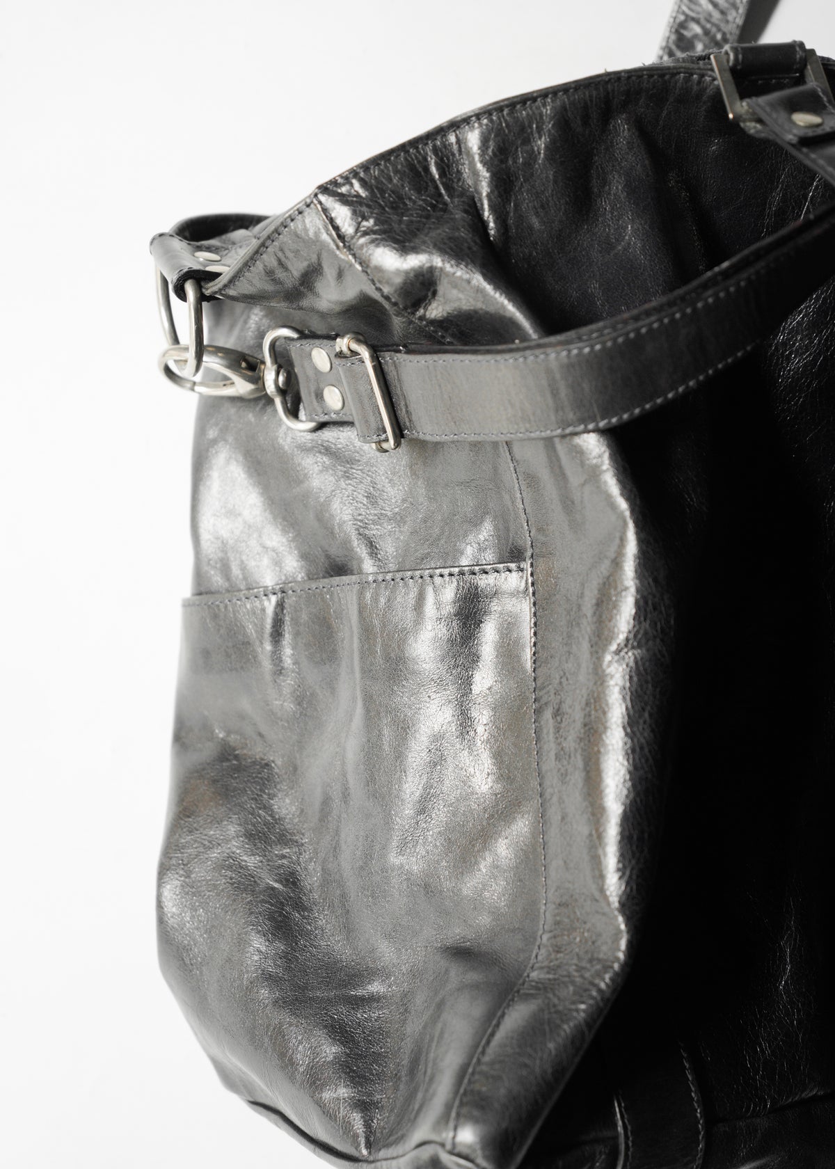 Vintage Genuine leather 2way multi pocket shoulder bag