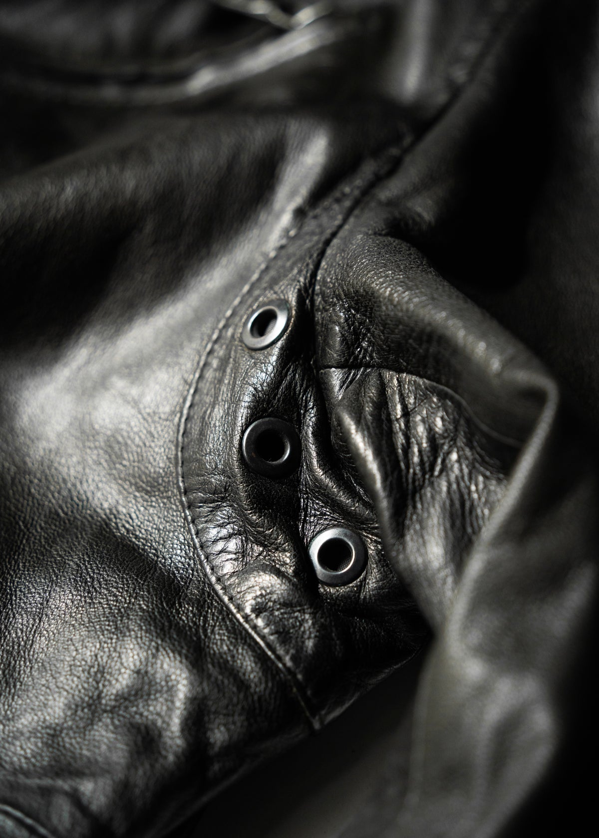 00's- BANANA REPUBLIC double zip single leather jacket