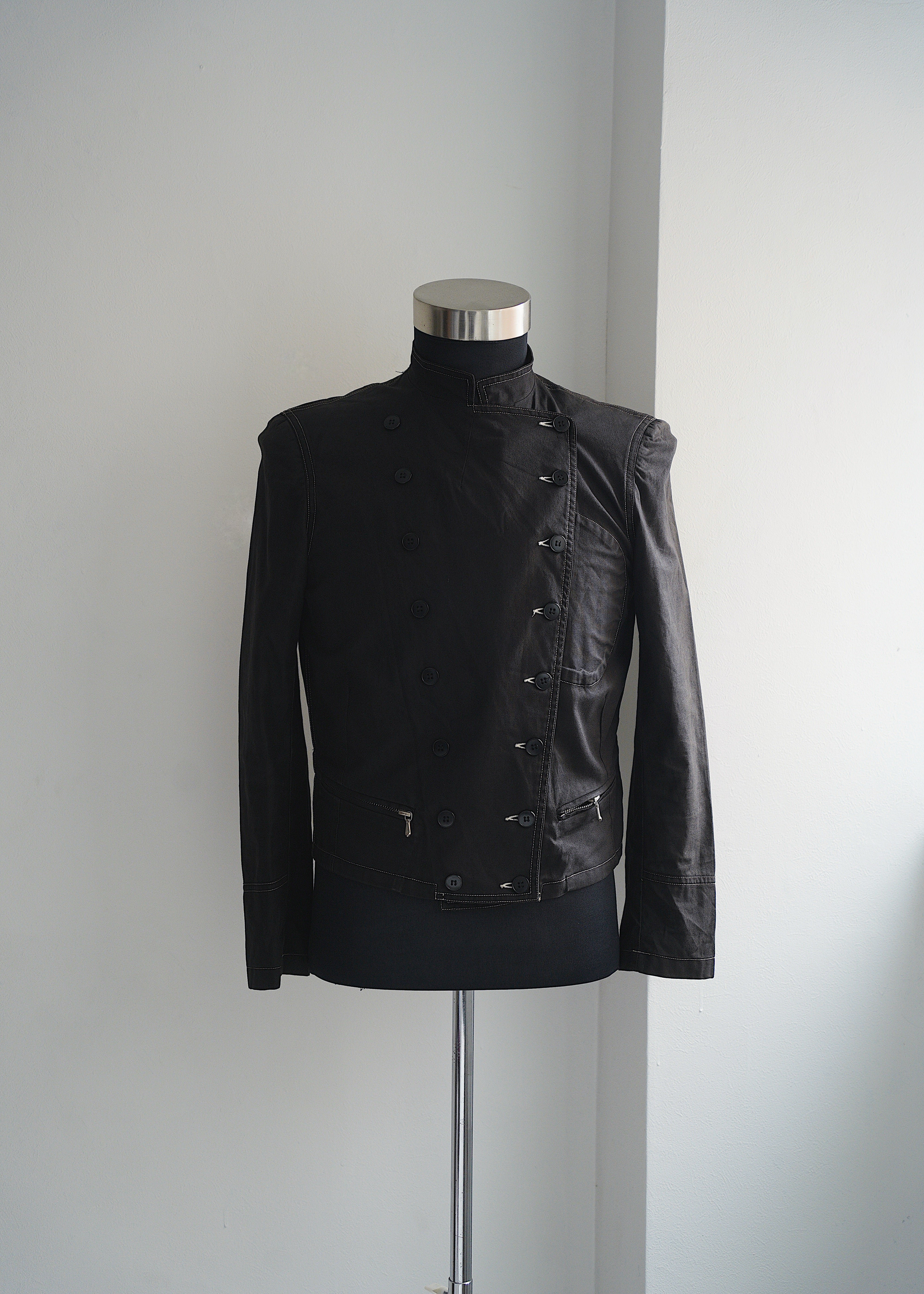 ジャケット・アウター 1990s agnes b High neck cotton blouson 1 90's agnes b. cotton napoleon jacket