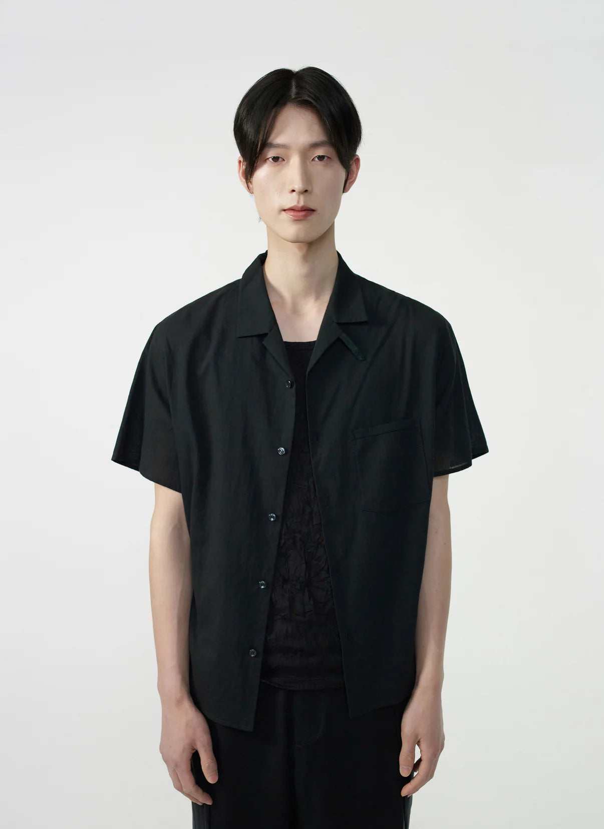 POST ARCHIVE FACTION 26SS Vacation Shirt /Black