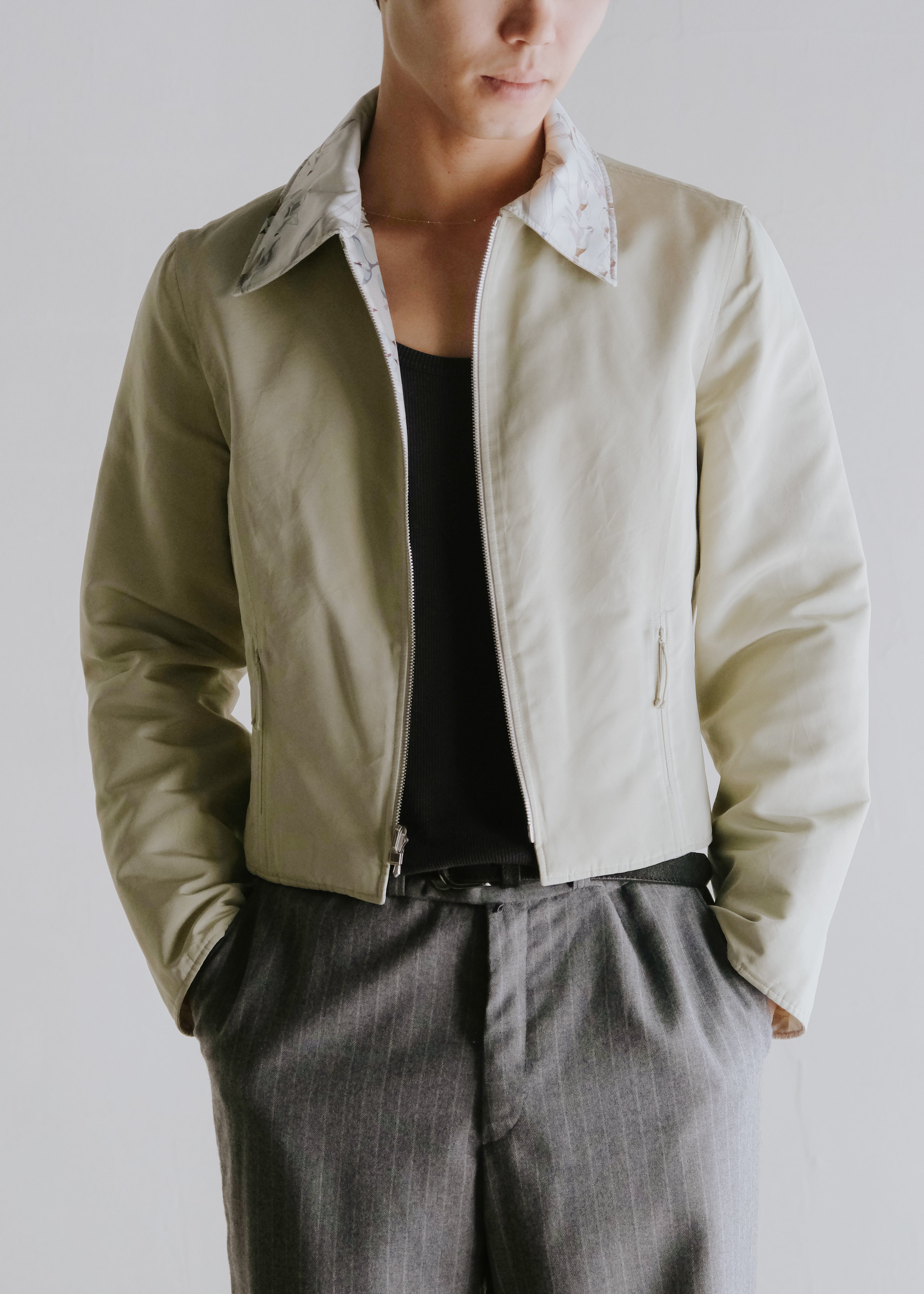 HERMÈS by Martin Margiela silk reversible blouson