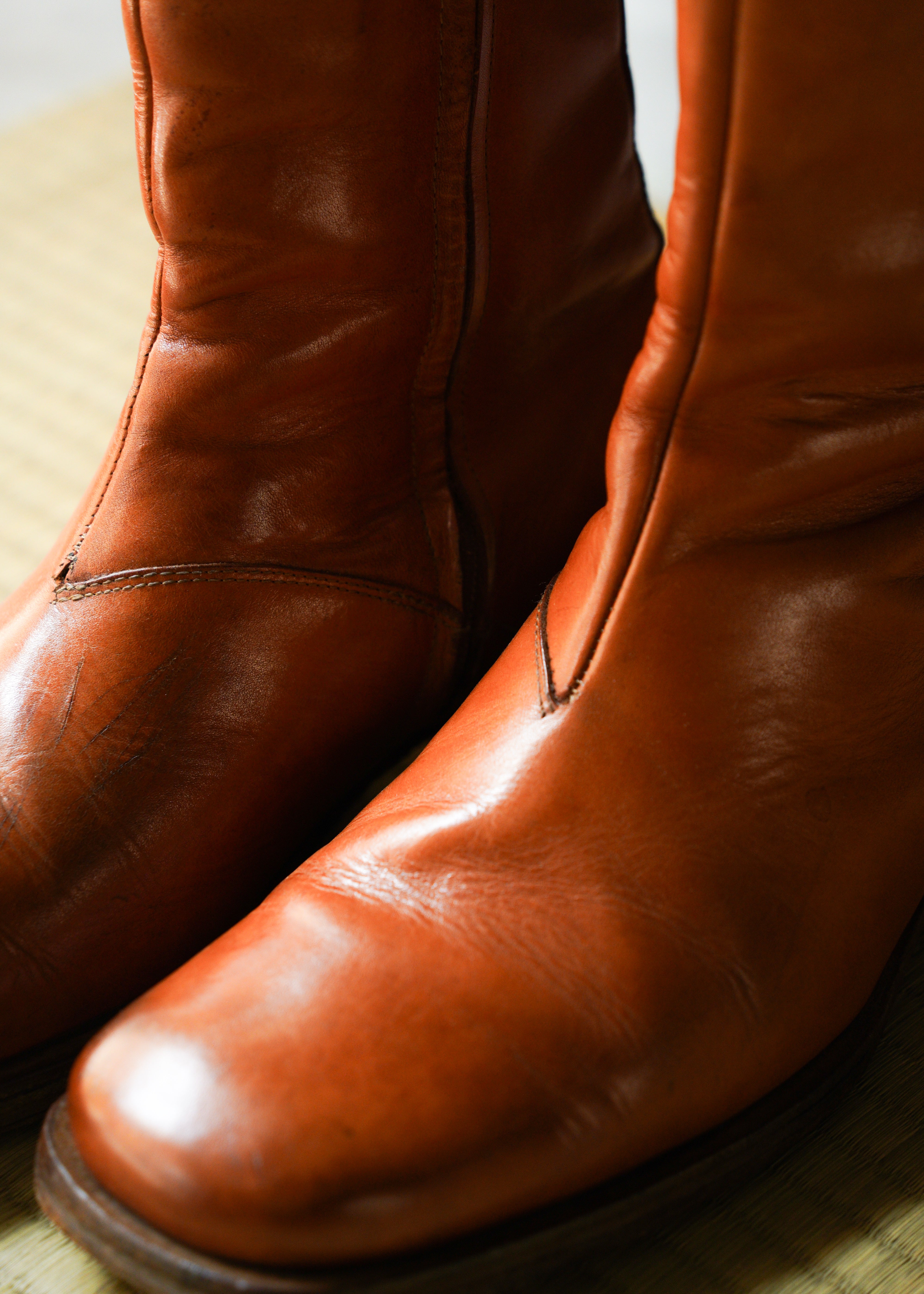 MARTIN MARGIELA artisanal square toe side zip boots