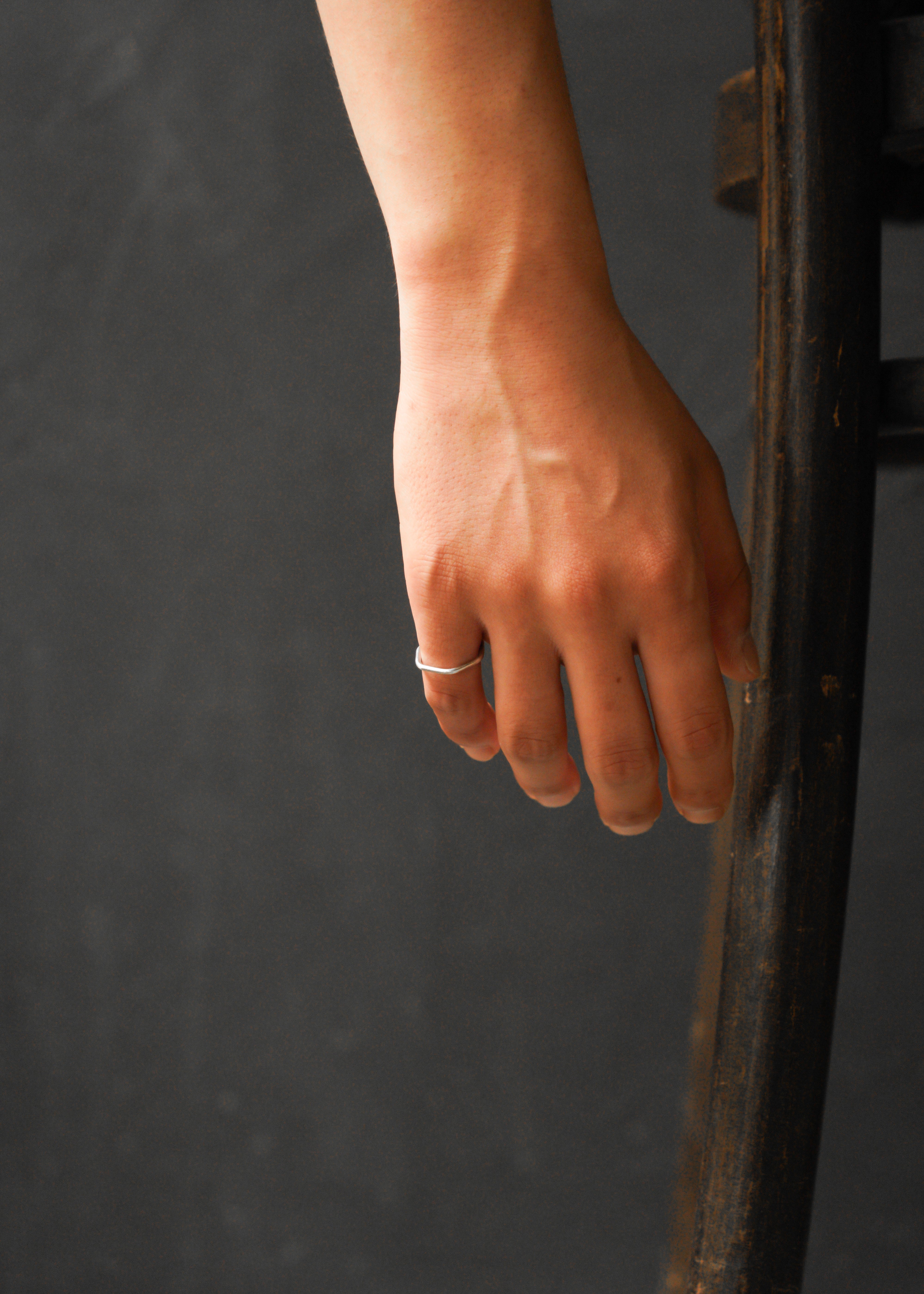 Karen Silver hexagonal ring