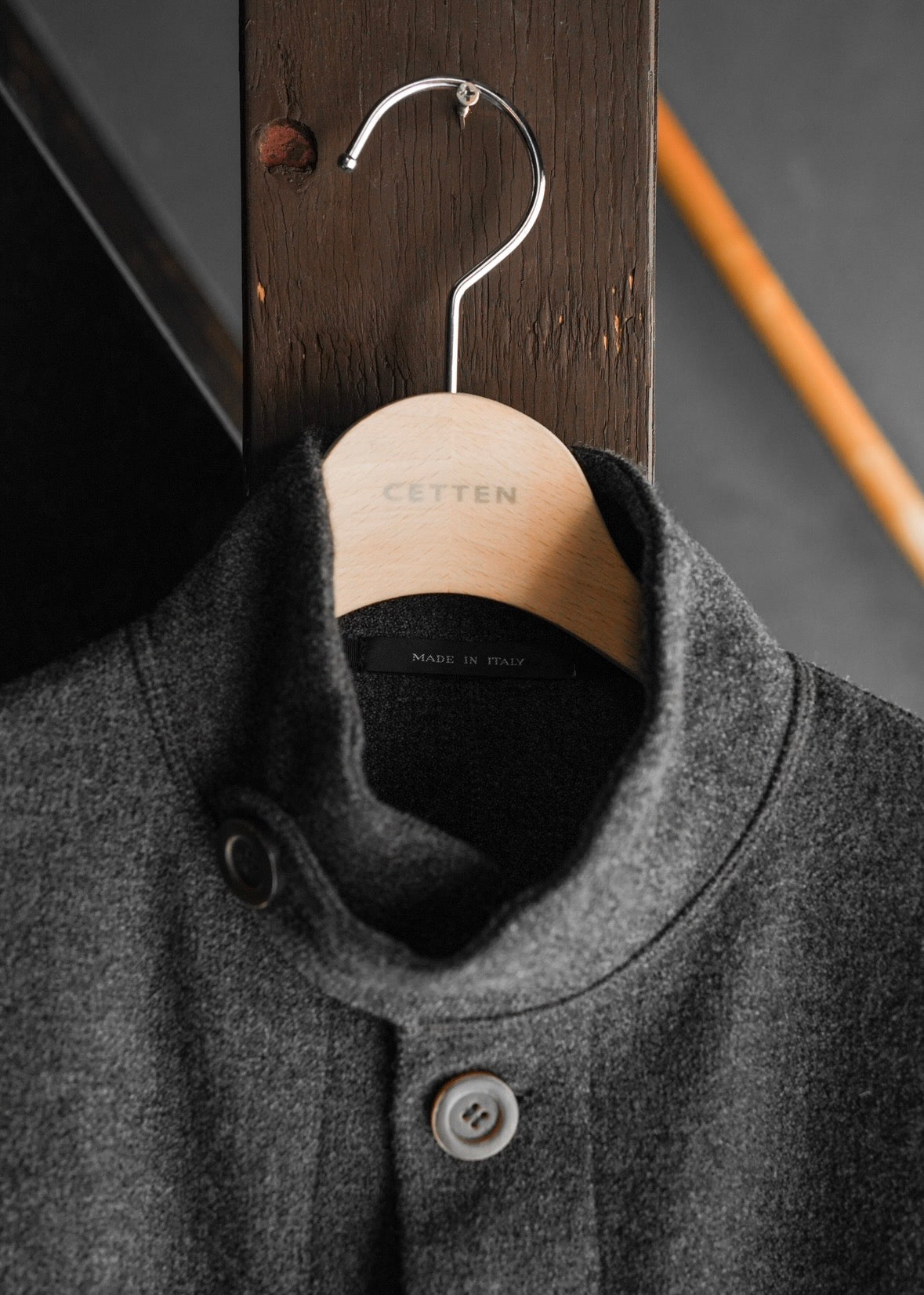EMPORIO ARMANI 04AW cashmere blend mao collar wool jacket