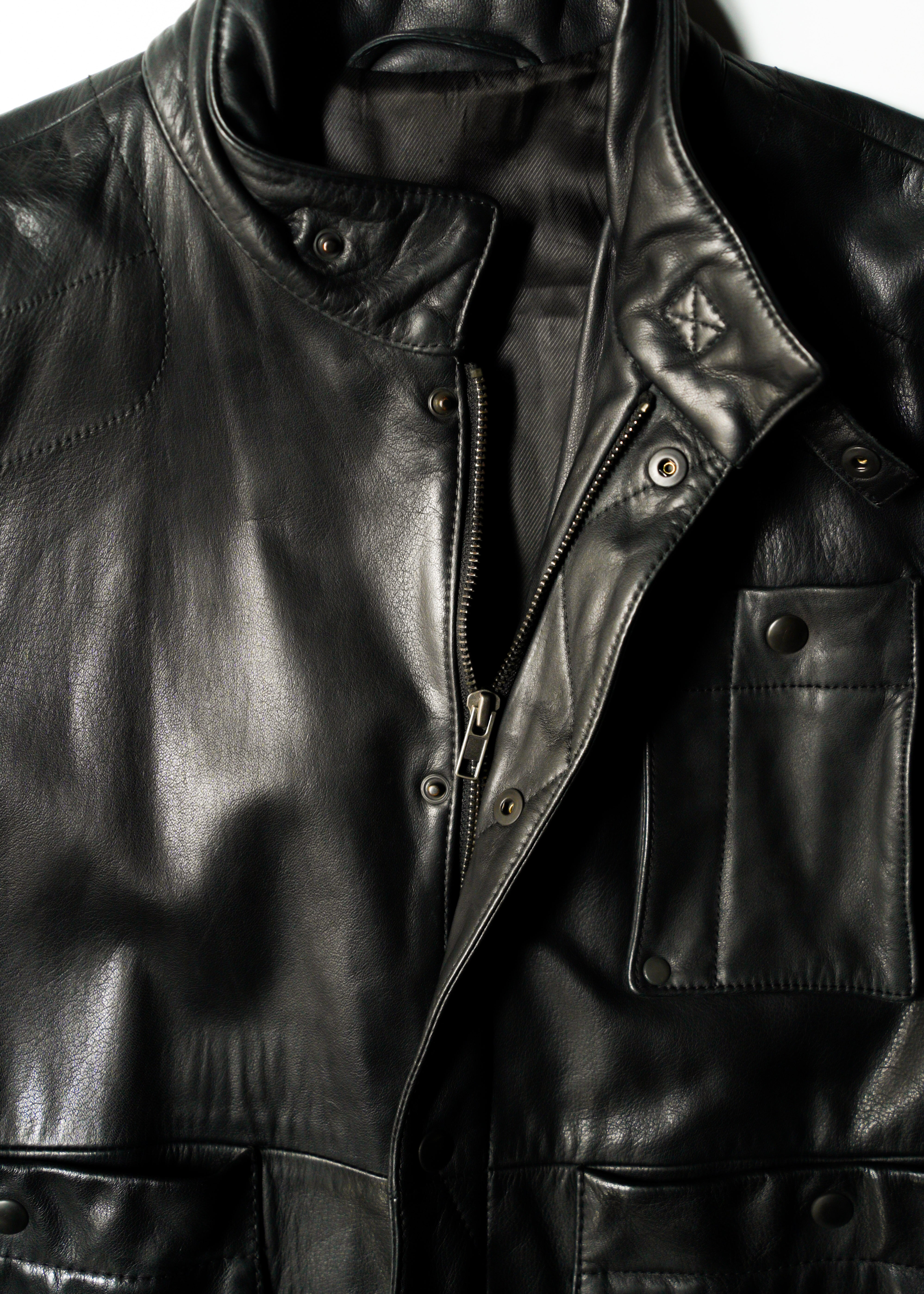 MARTIN MARGIELA 07AW multiple pockets single leather riders jacket