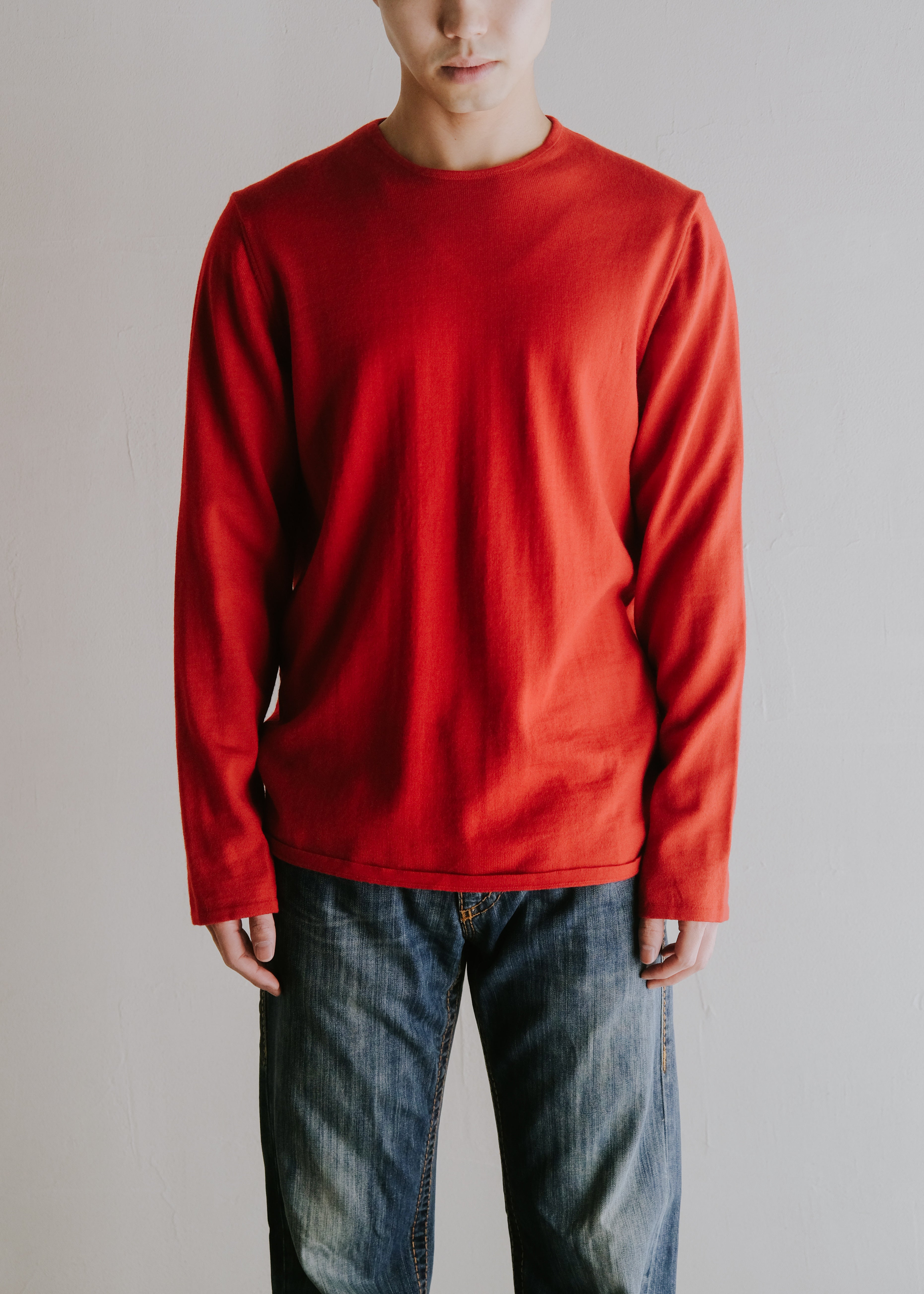 00's EMPORIO ARMANI merino wool crew neck knit