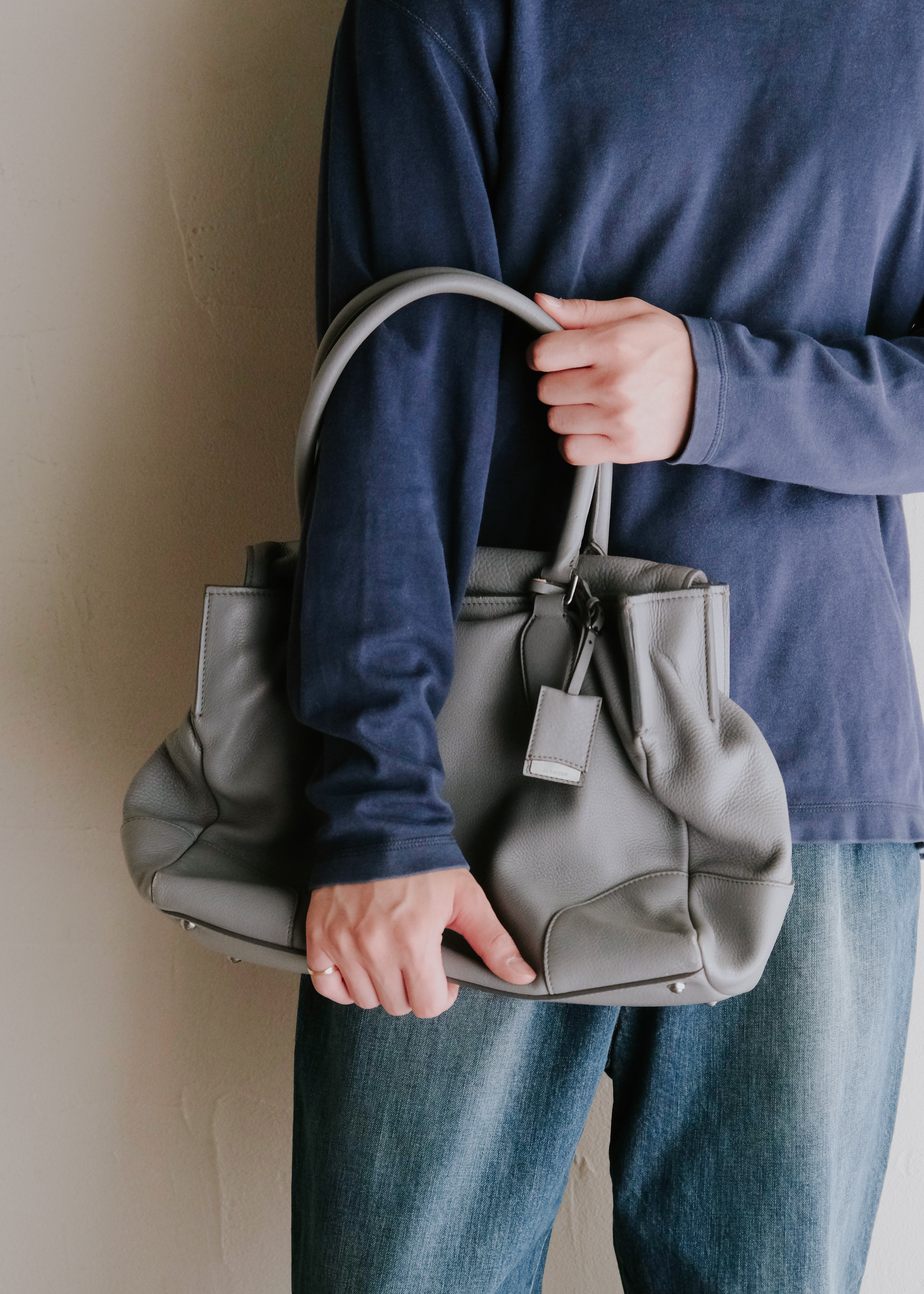 JIL SANDER multiple pocket leather hand bag