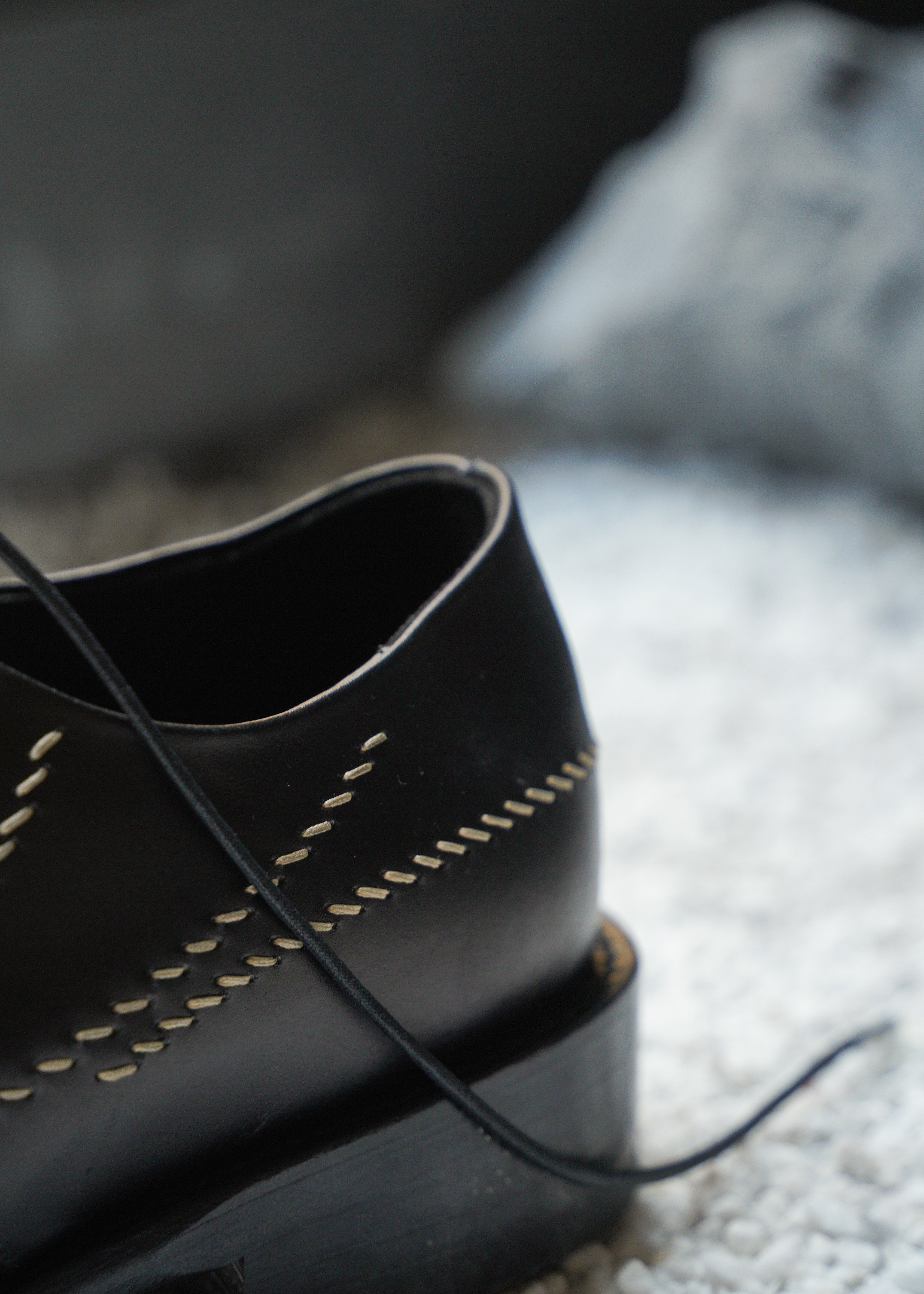 POST ARCHIVE FACTION 26SS SASHIKO Derby / Matt Black