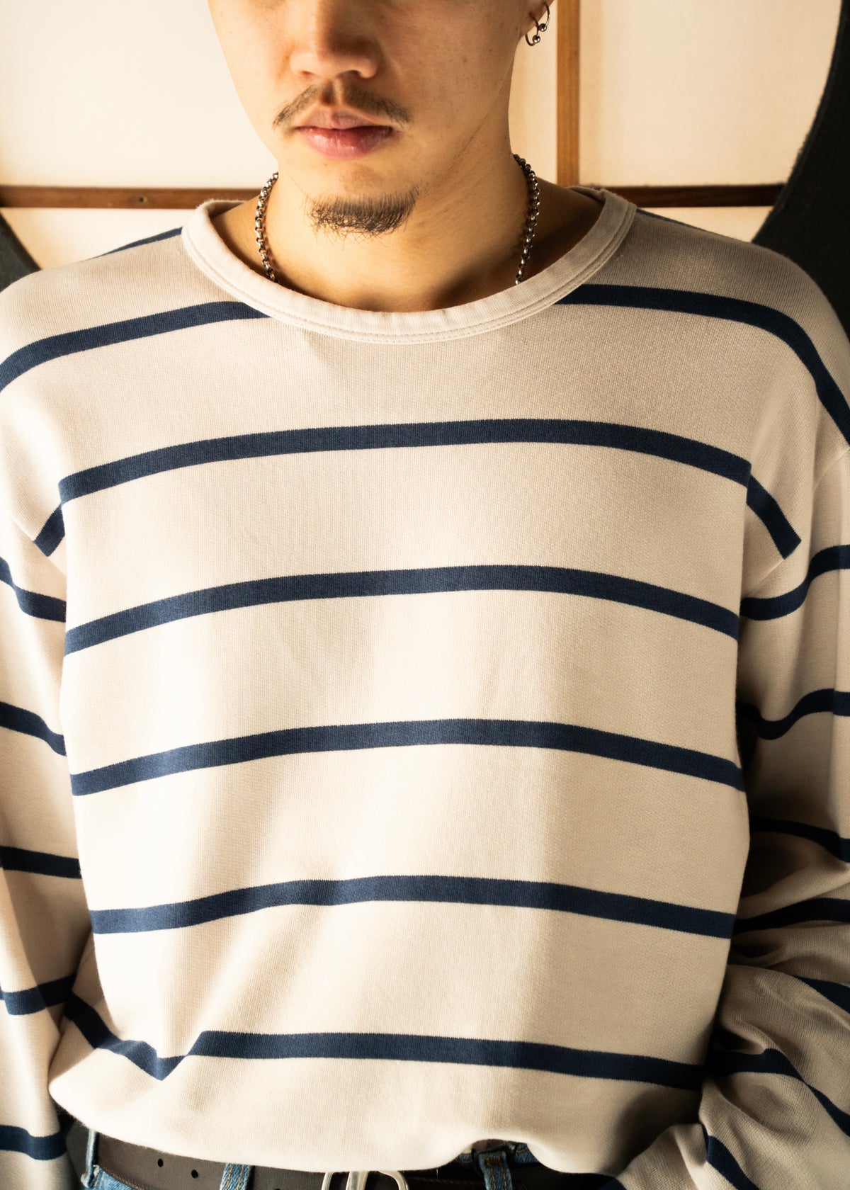 90-00’s Agnes b. homme crew neck border tops