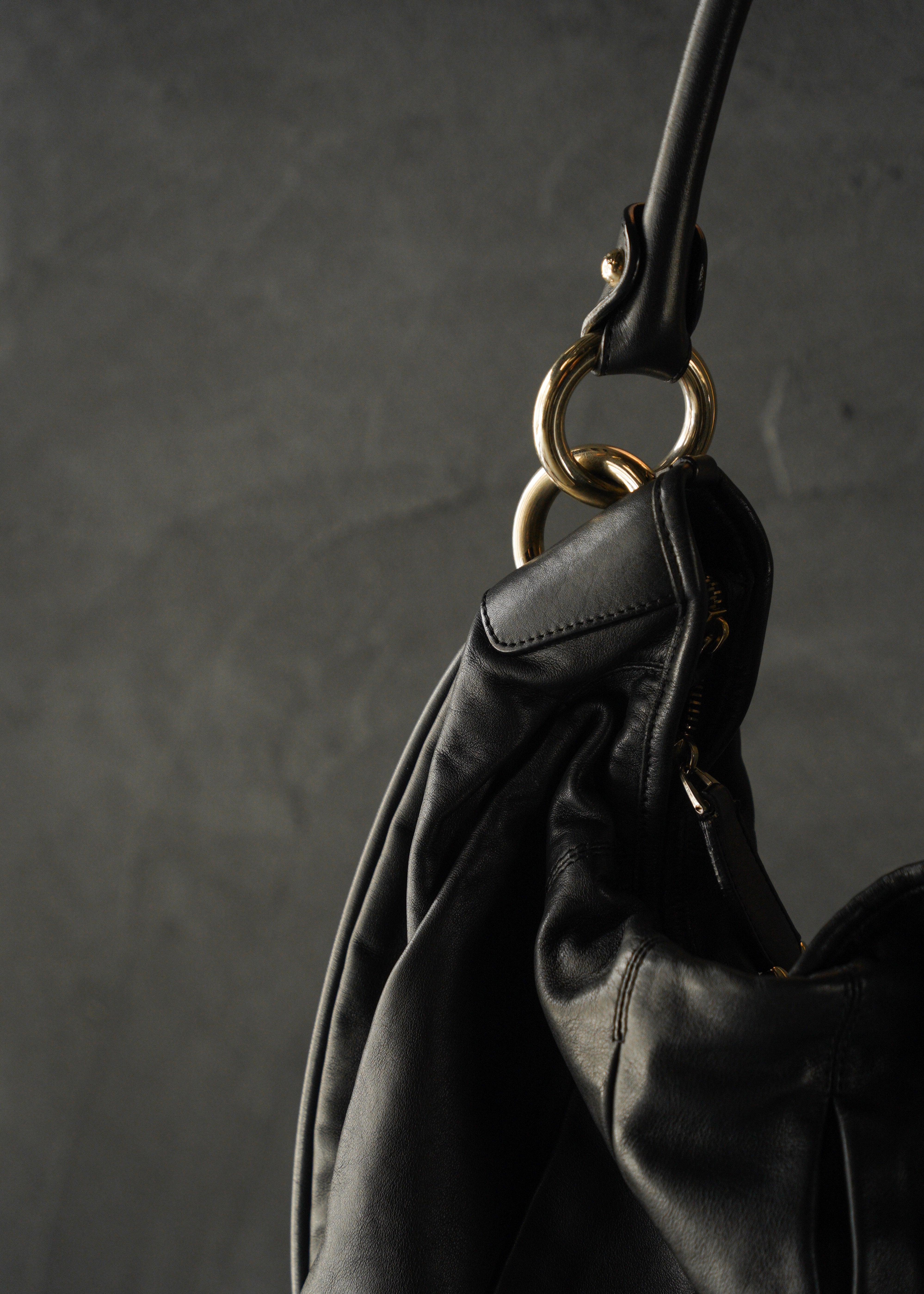 BALLY pleated leather one shoulder bag