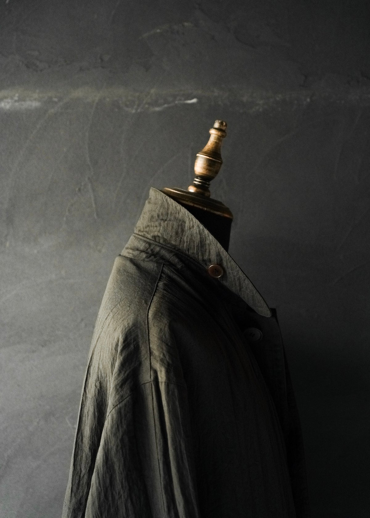 70-80’s GIORGIO ARMANI linen balmacaan coat