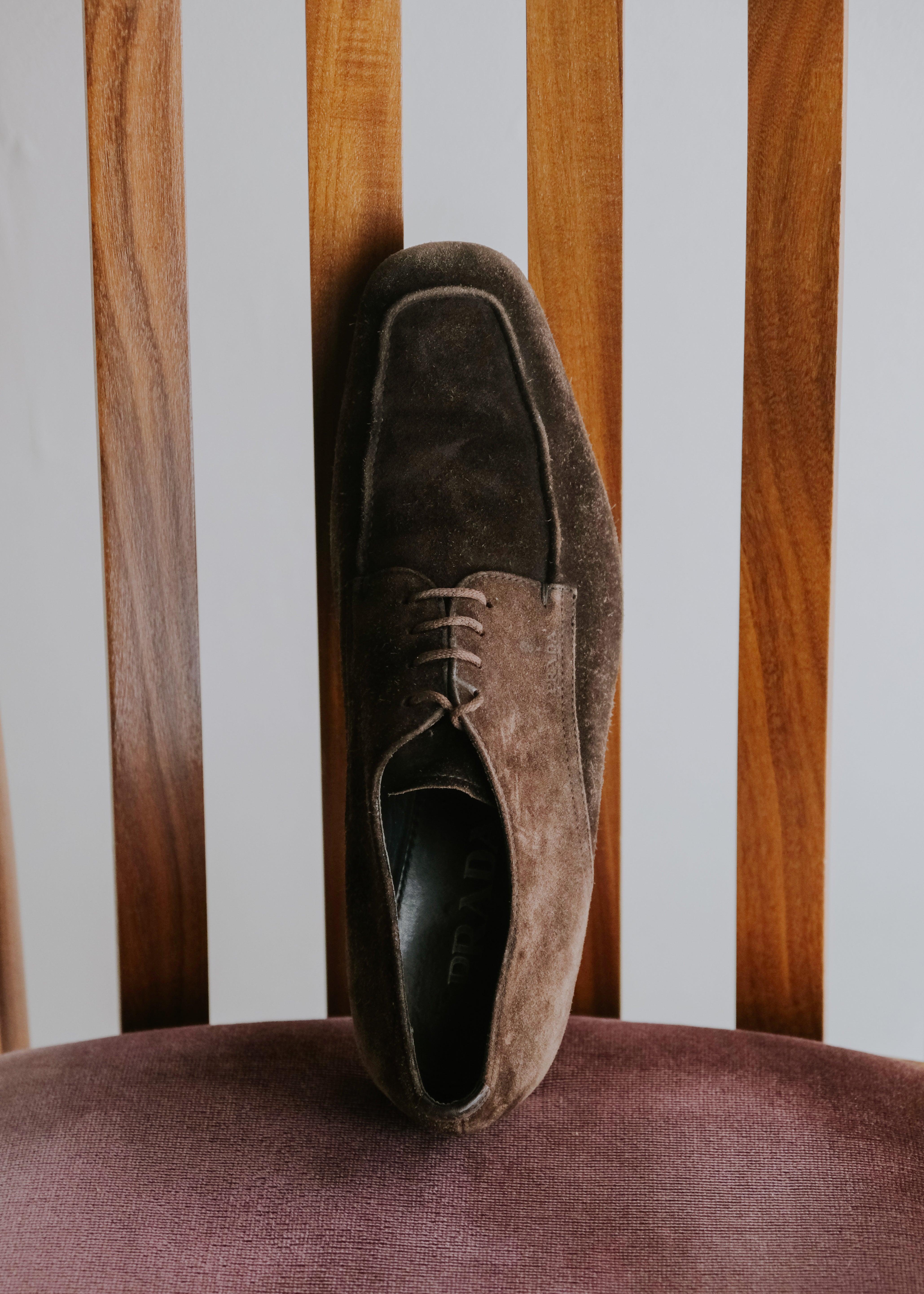 00's PRADA suede leather derby shoes