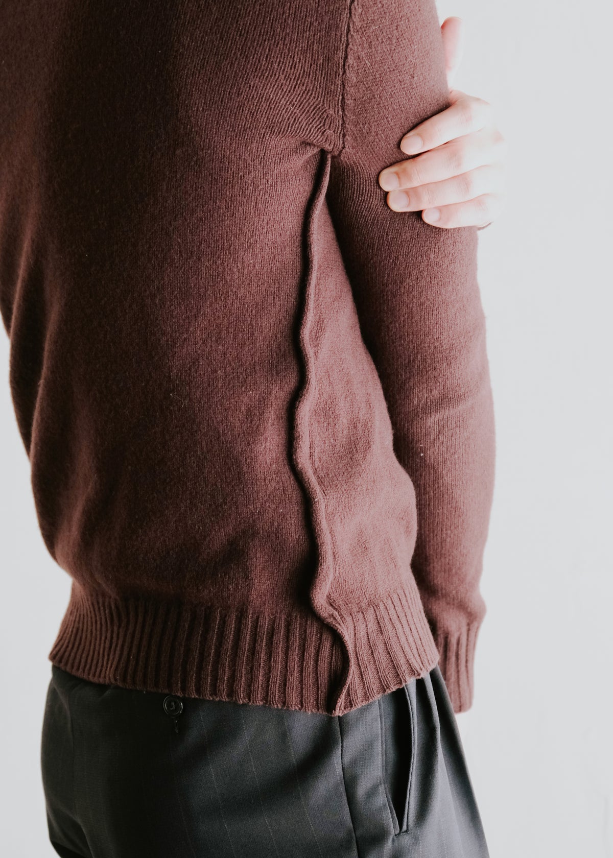 DRIES VAN NOTEN ドリスヴァンノッテン 90-00年代 cropped Vネック ウール ニット メンズ
