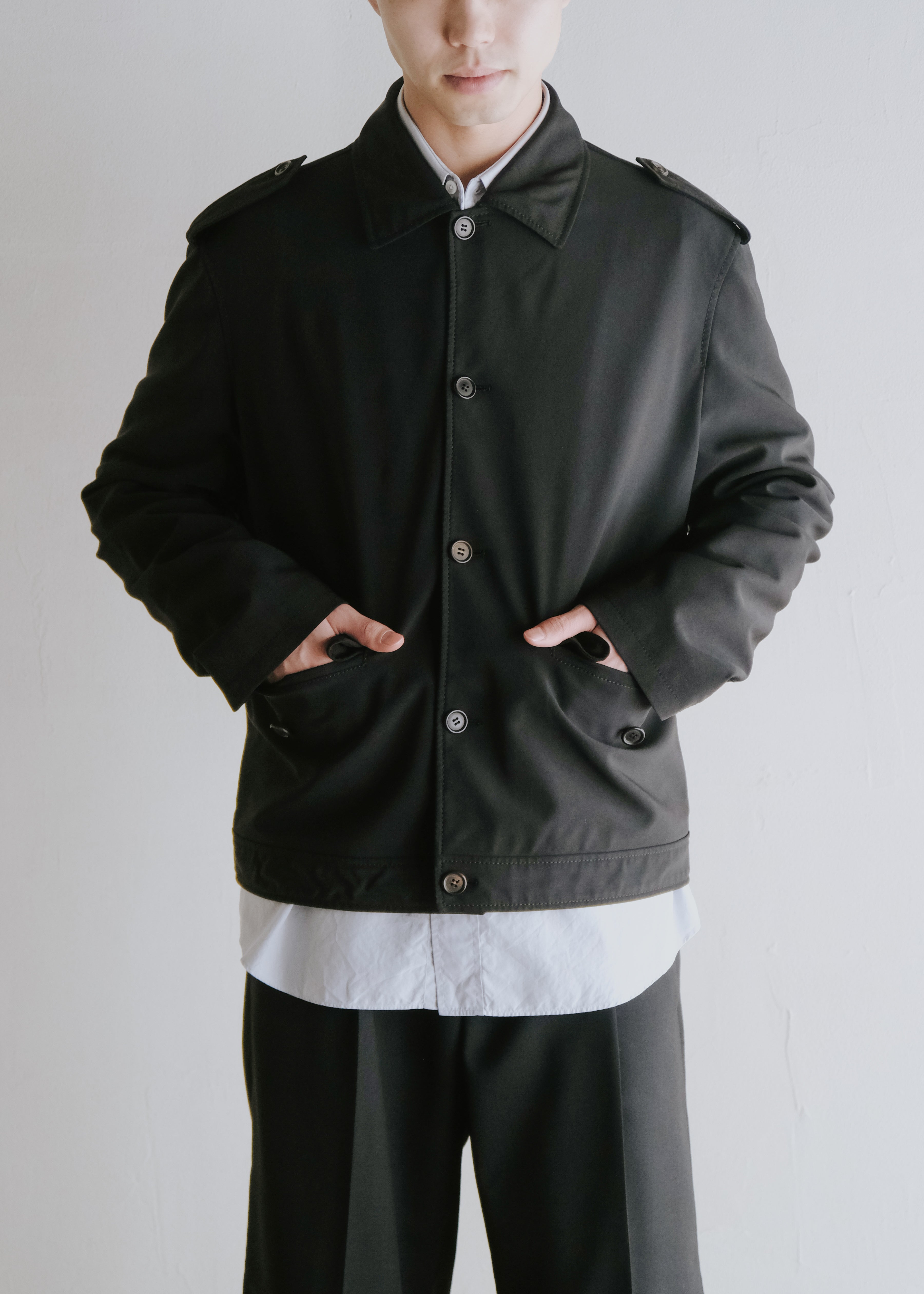 90's PRADA button-front military blouson