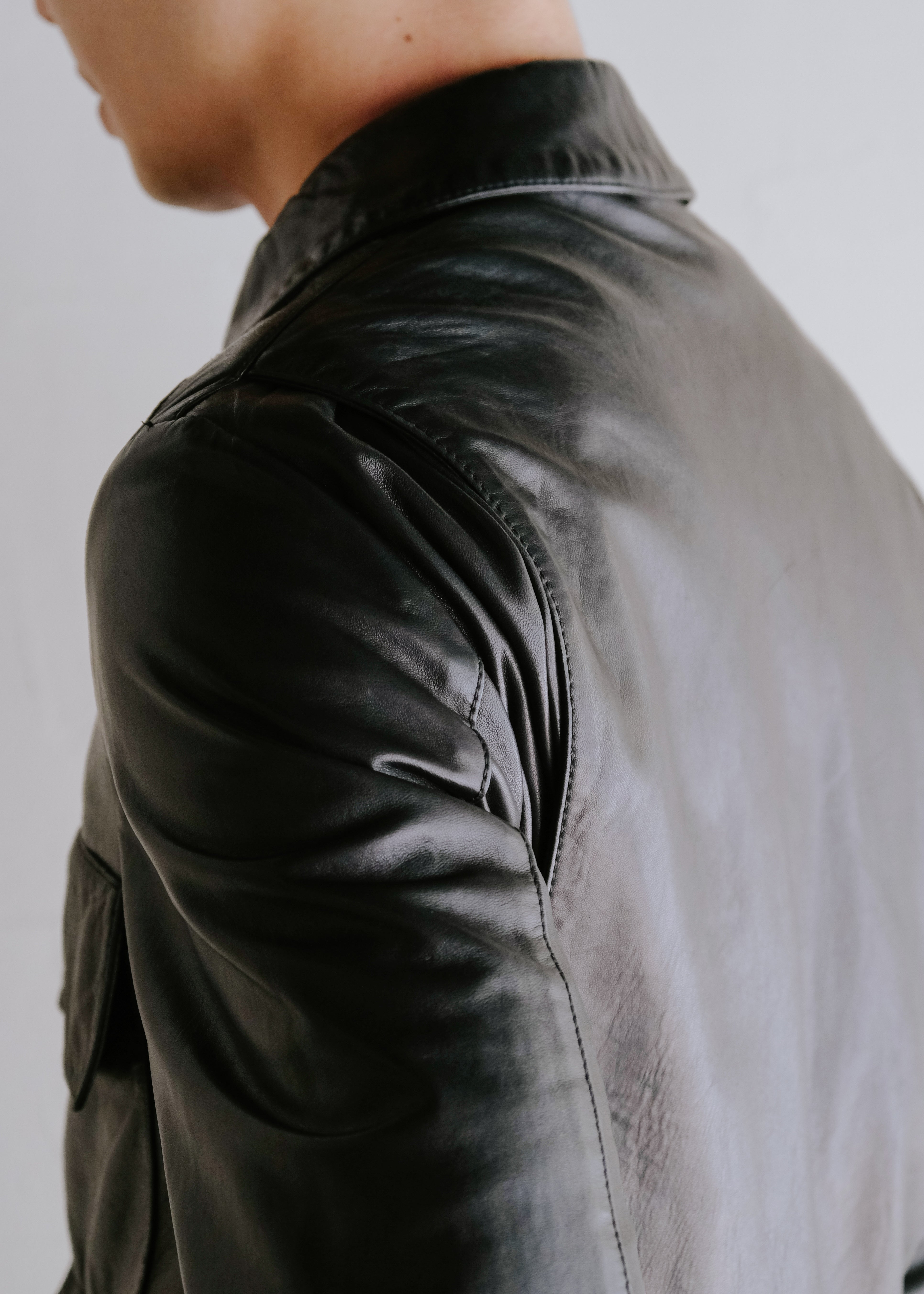 Martin Margiela 08SS multiple pocket military leather jacket