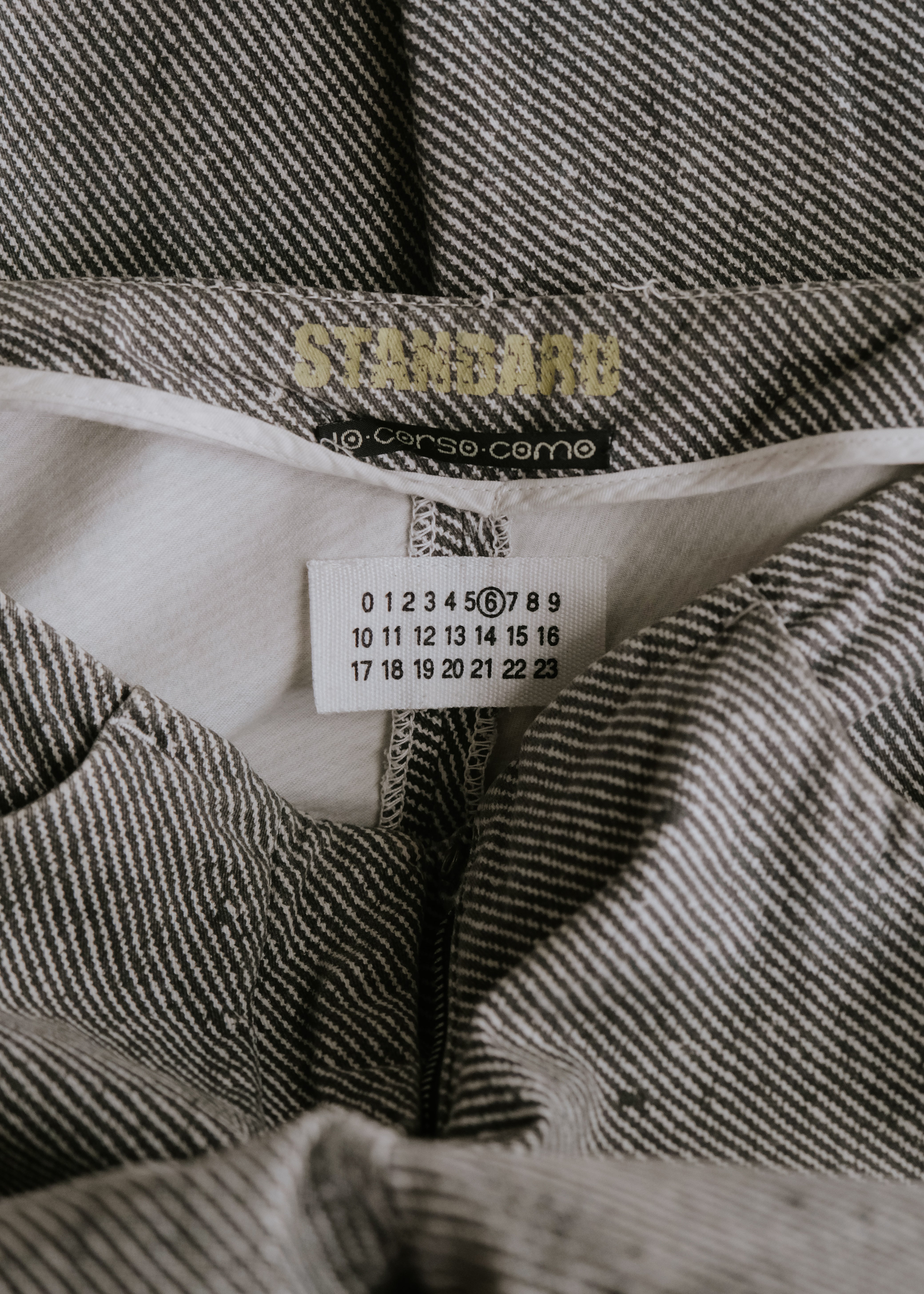 【10 Corso Como】Martin Margiela ⑥ 04SS slim stripe bootcut cotton trousers